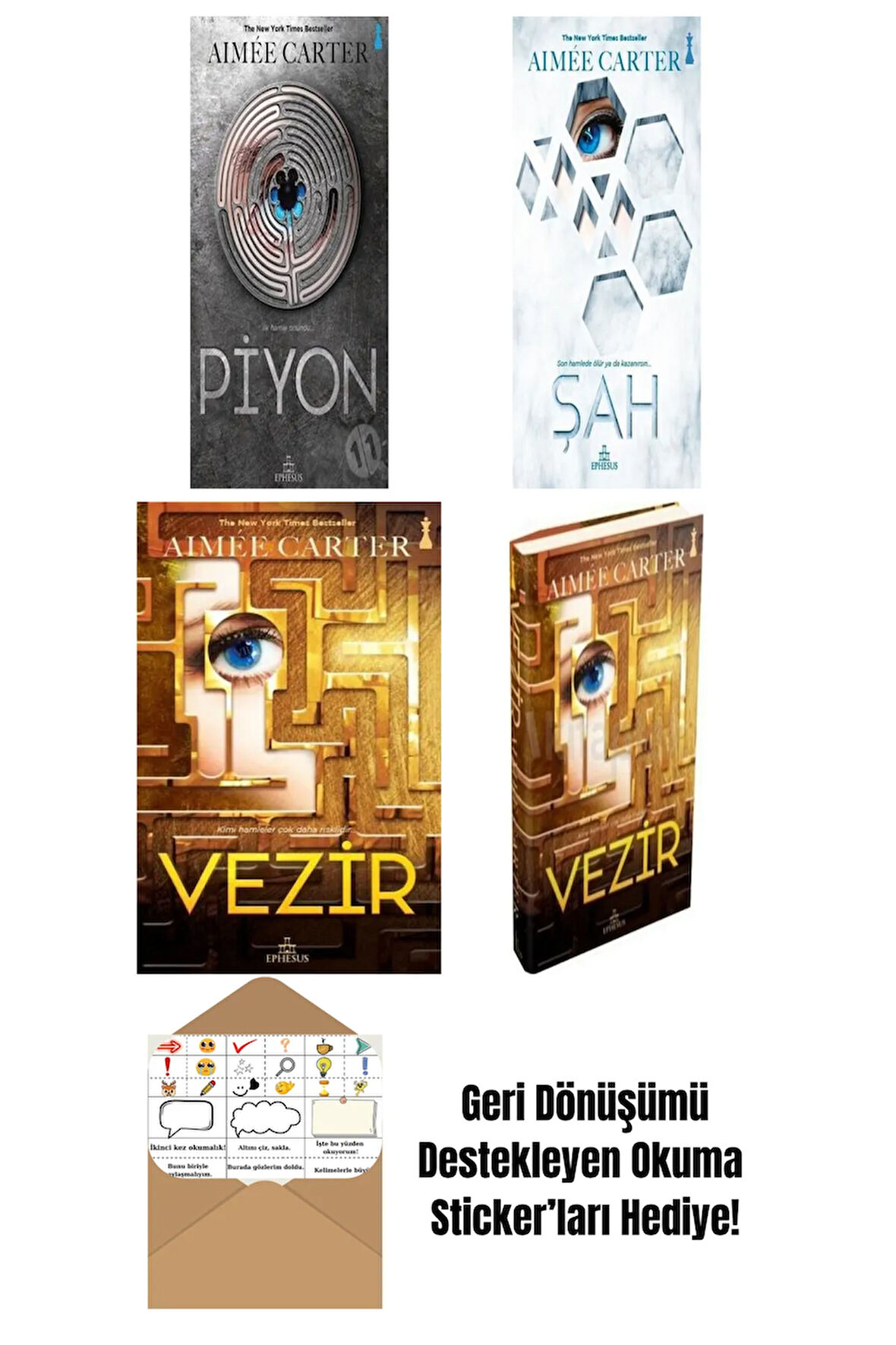 Aimée Carter 4 Kitap Seti + Okuma Sticker'ları