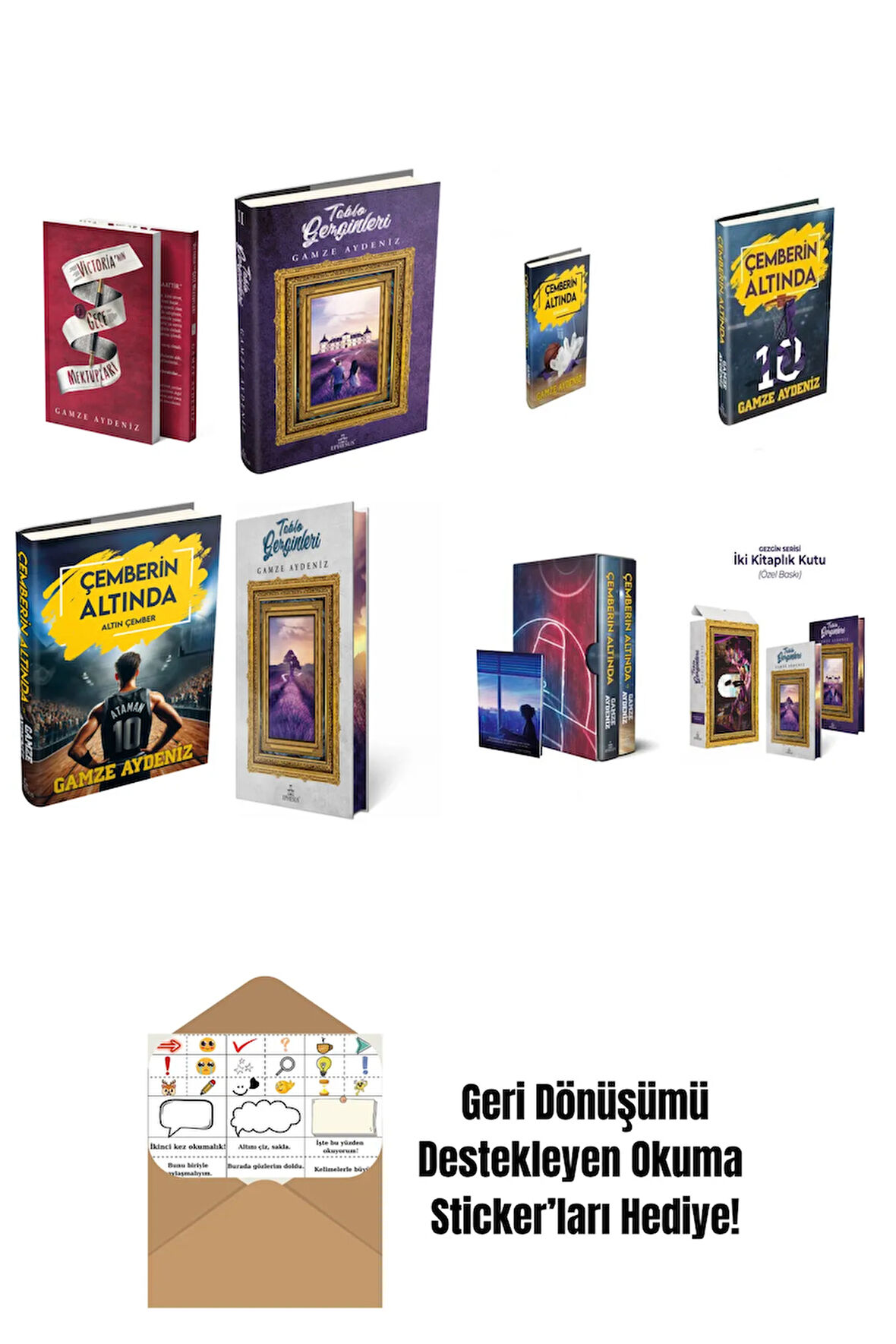 Gamze Aydeniz 8 Kitap Seti + Okuma Sticker'ları