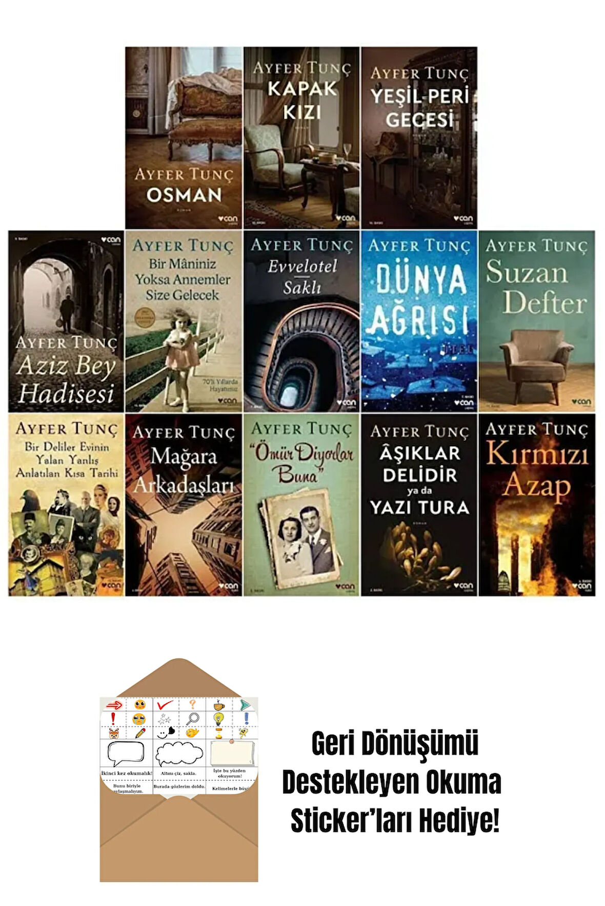 Ayfer Tunç 13 Kitap Set + Okuma Sticker'ları