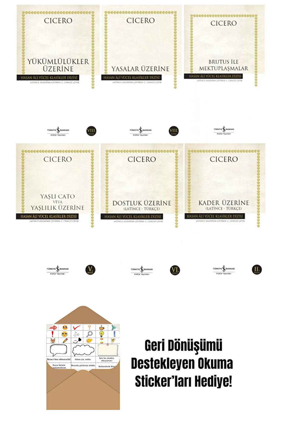 Cicero 6 Kitap Felsefe Seti + Okuma Sticker'ları