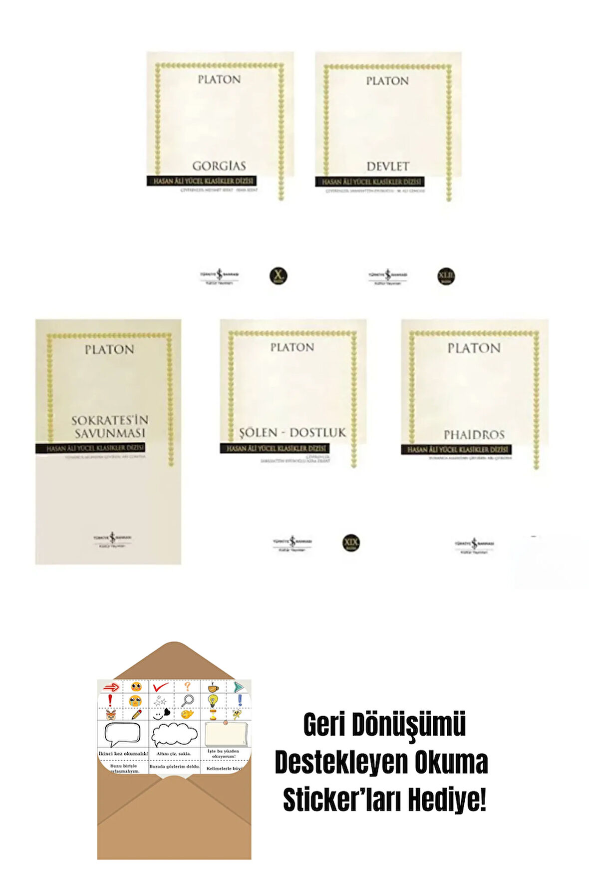 Platon 5 Kitap Set İş Bankası + Okuma Sticker'ları
