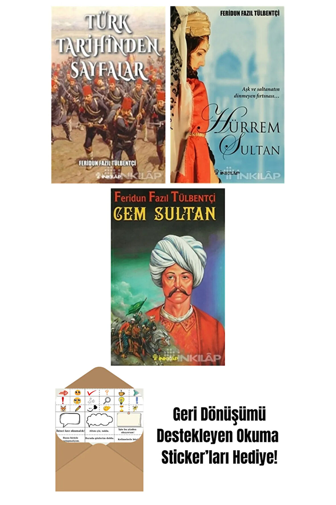 Feridun Fazıl Tülbentçi 3 Kitap Seti + Okuma Sticker'ları