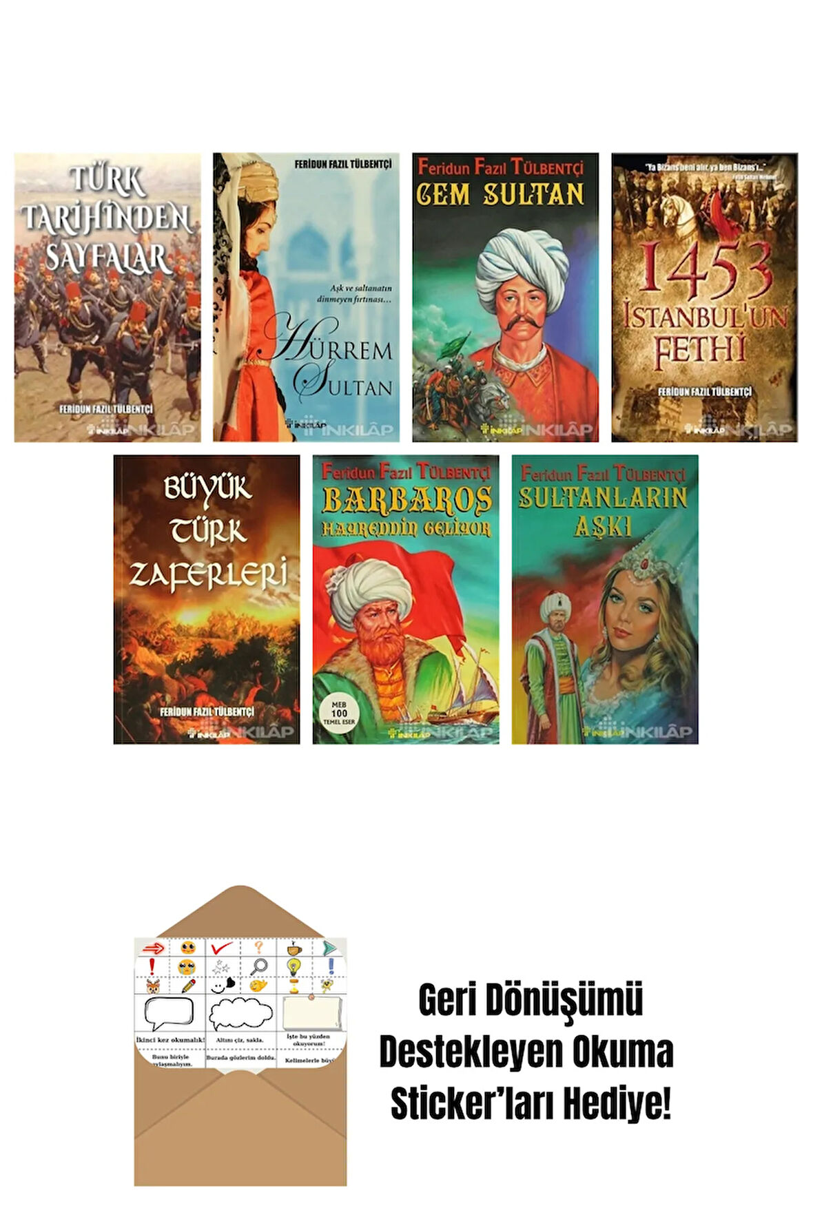 Feridun Fazıl Tülbentçi 7 Kitap Seti + Okuma Sticker'ları