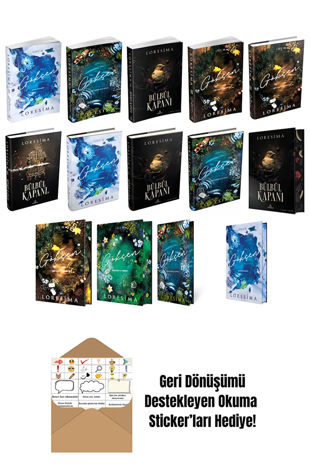 Loresima 14 Kitap Seti + Okuma Sticker'ları