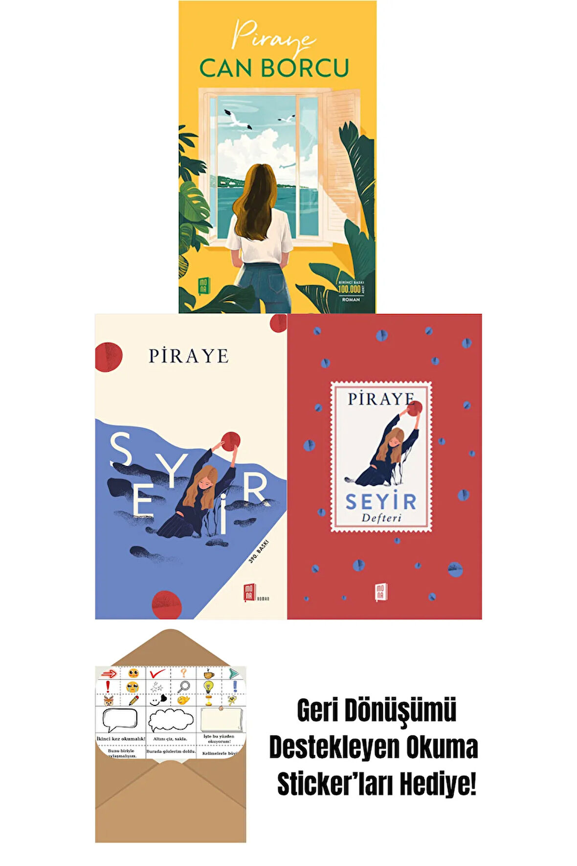 Seyir + Seyir Defteri + Can Borcu 3 Kitap Set + Okuma Sticker'ları