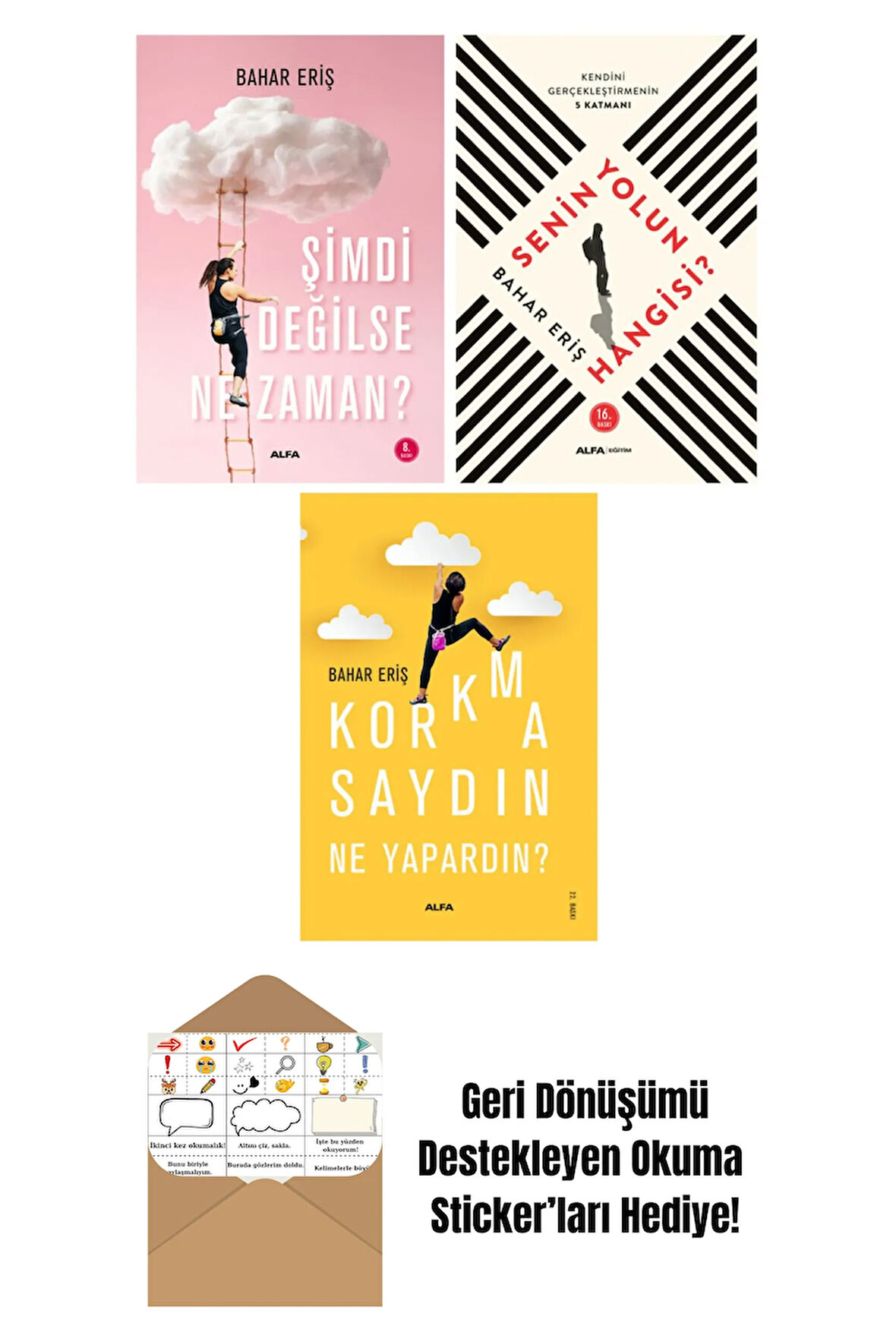 Bahar Eriş 3 Kitap Set  + Okuma Sticker'ları