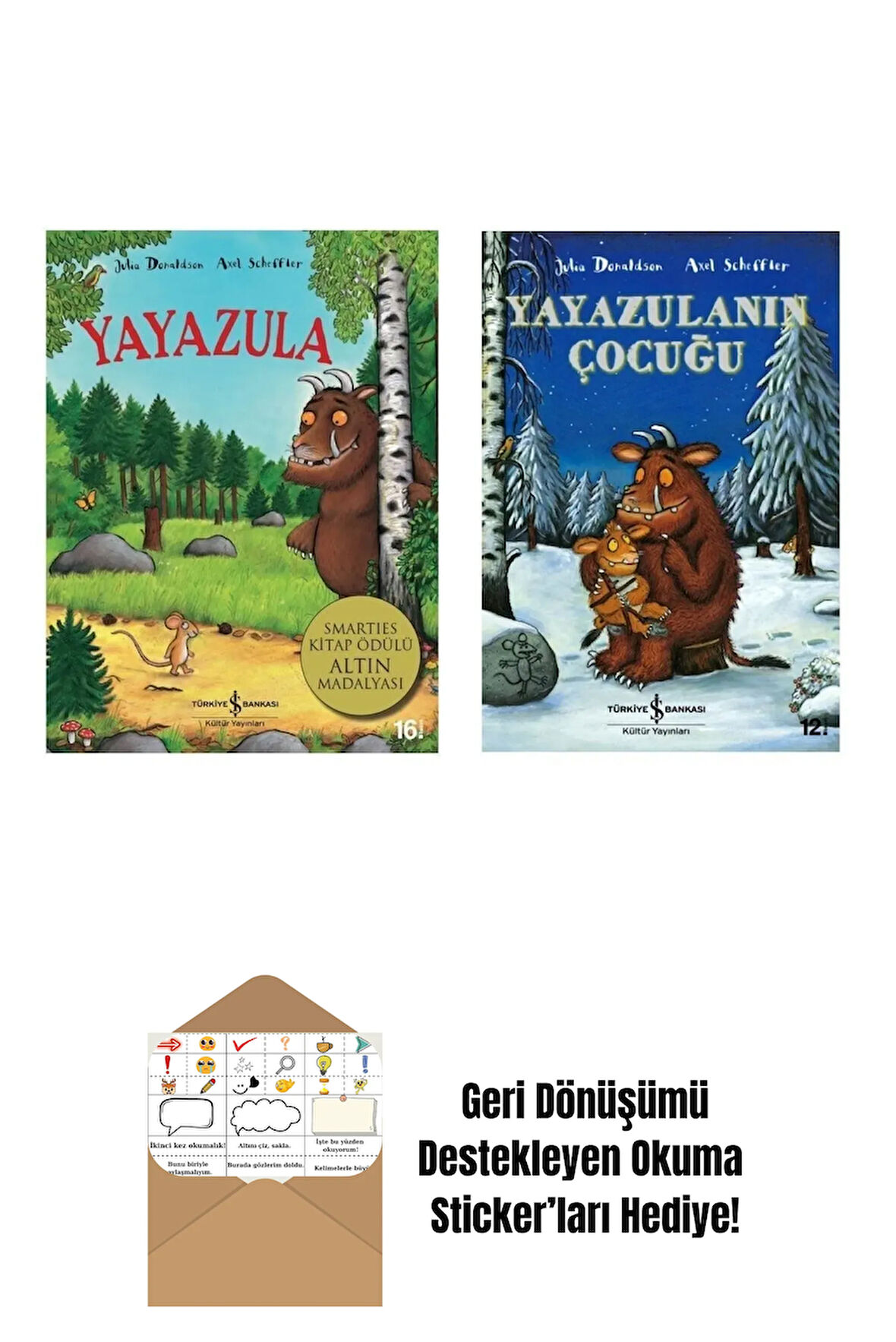 Yayazula (the Gruffalo) - Yayazulanın Çocuğu 2 Kitap + Okuma Sticker'ları