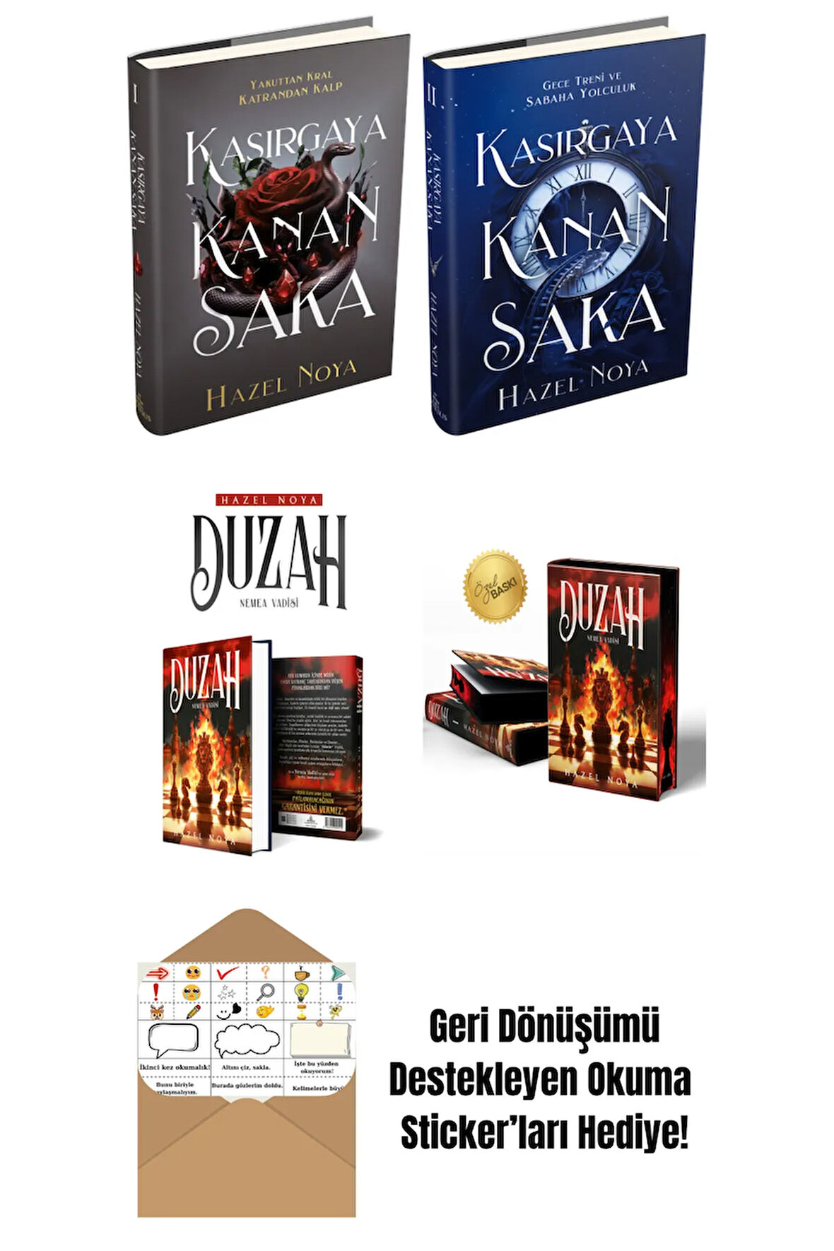 HAZEL NOYA 4 Kitap Seti + Okuma Sticker'ları
