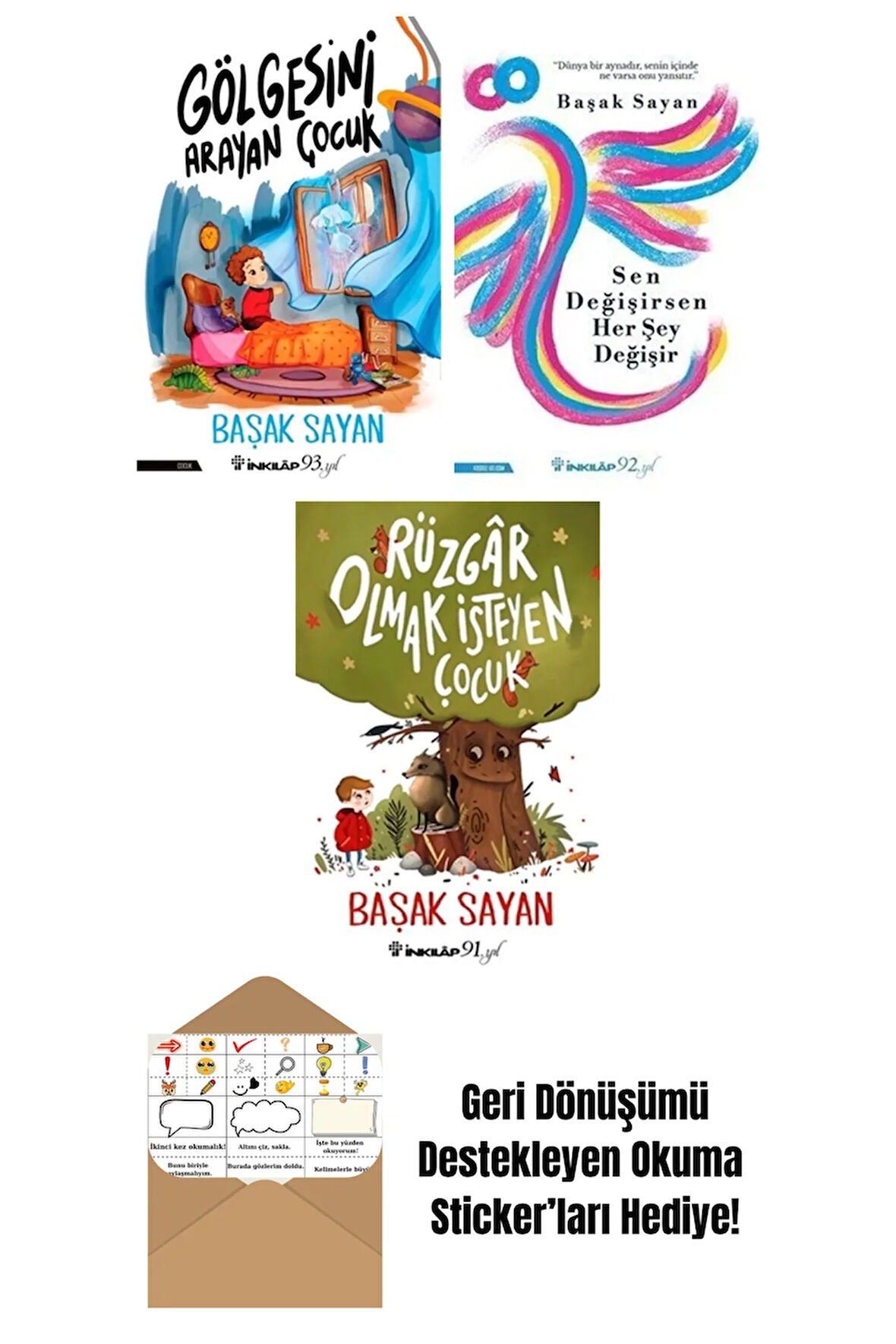 Başak Sayan 3 Kitap Seti + Okuma Sticker'ları