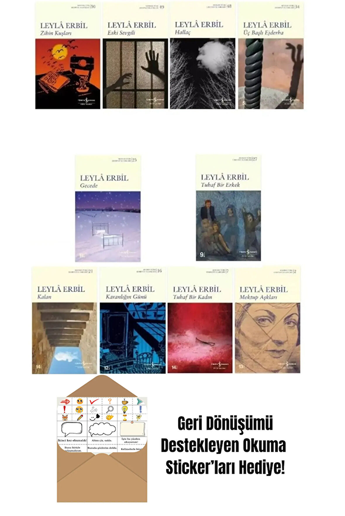Leyla Erbil 10 Kitap Set + Okuma Sticker'ları