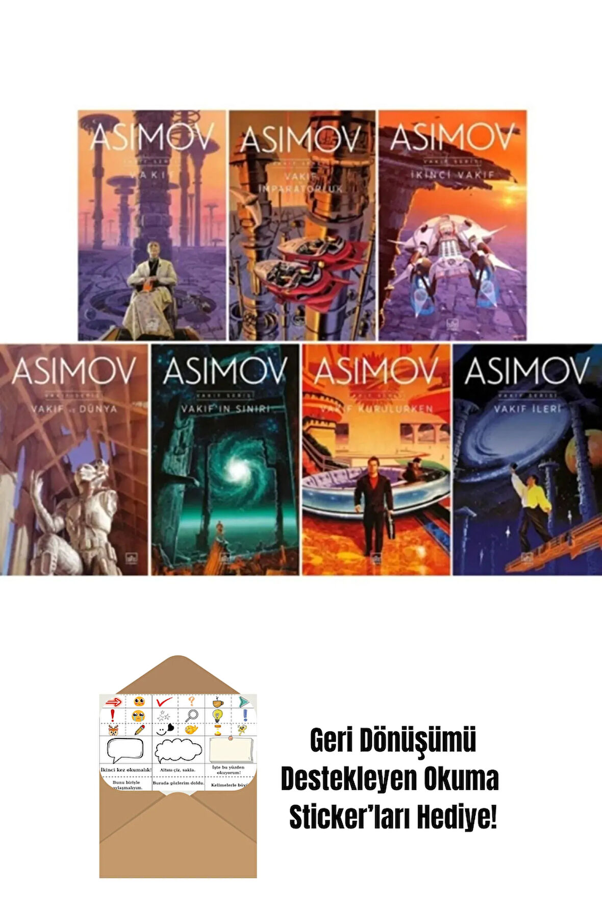 Vakıf Serisi 7 Kitap Set / Isaac Asimov + Okuma Sticker'ları