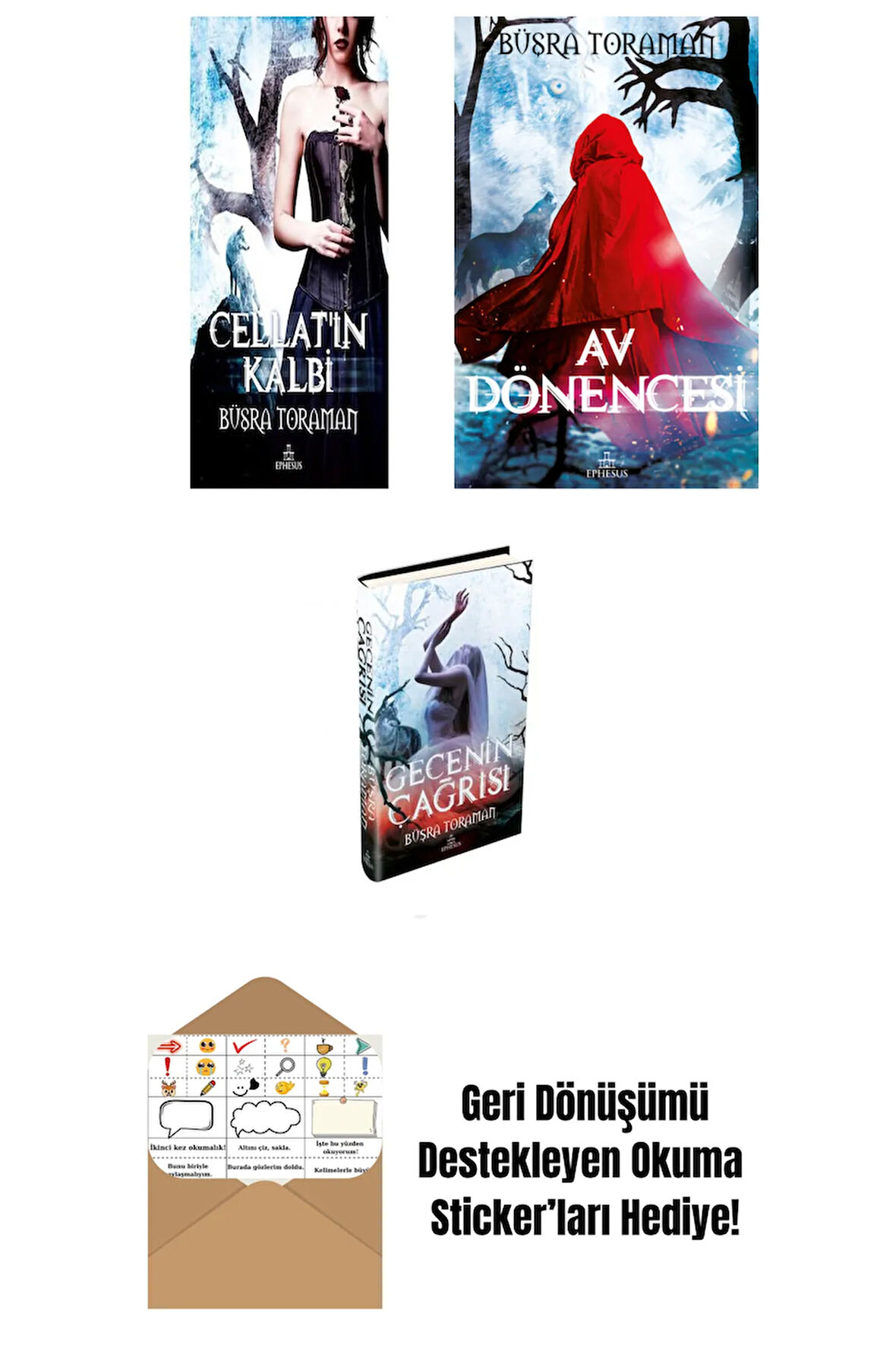 Büşra Toraman 3 Kitap Seti + Okuma Sticker'ları
