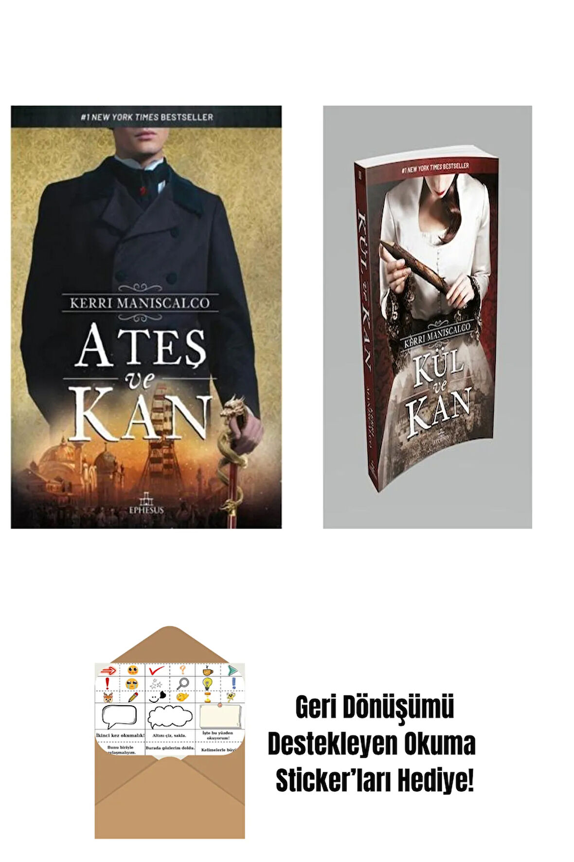 Kerri Maniscalco 2 Kitap Seti + Okuma Sticker'ları