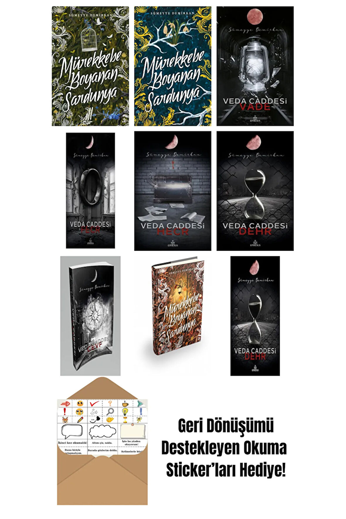 Sümeyye Demirkan 9 Kitap Seti + Okuma Sticker'ları
