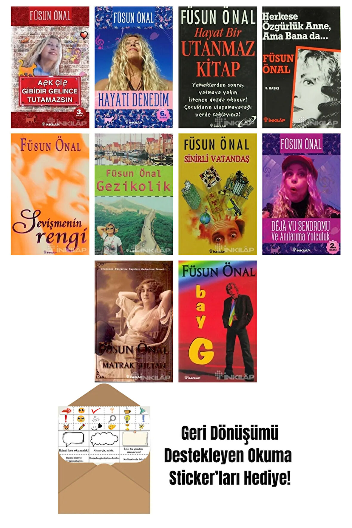 Füsun Önal 10 Kitap Seti + Okuma Sticker'ları