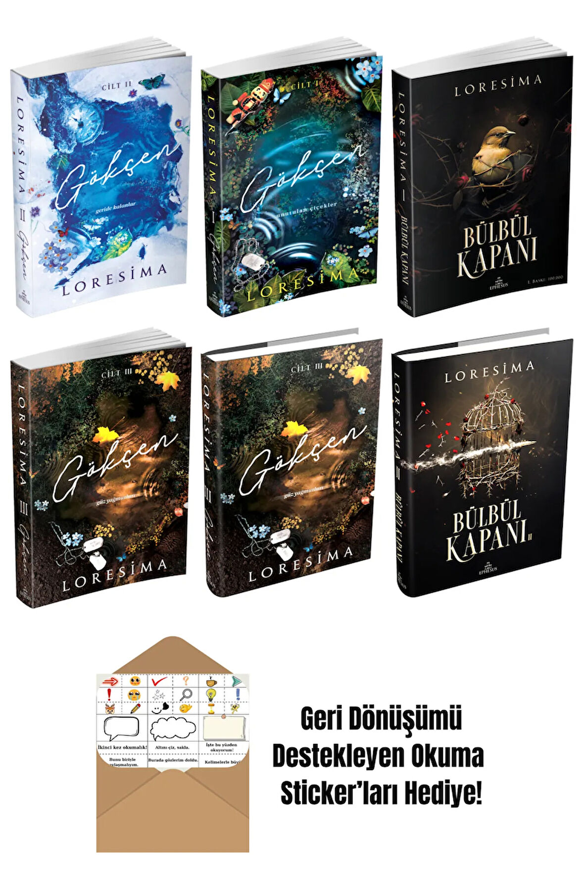 Loresima 6 Kitap Seti + Okuma Sticker'ları