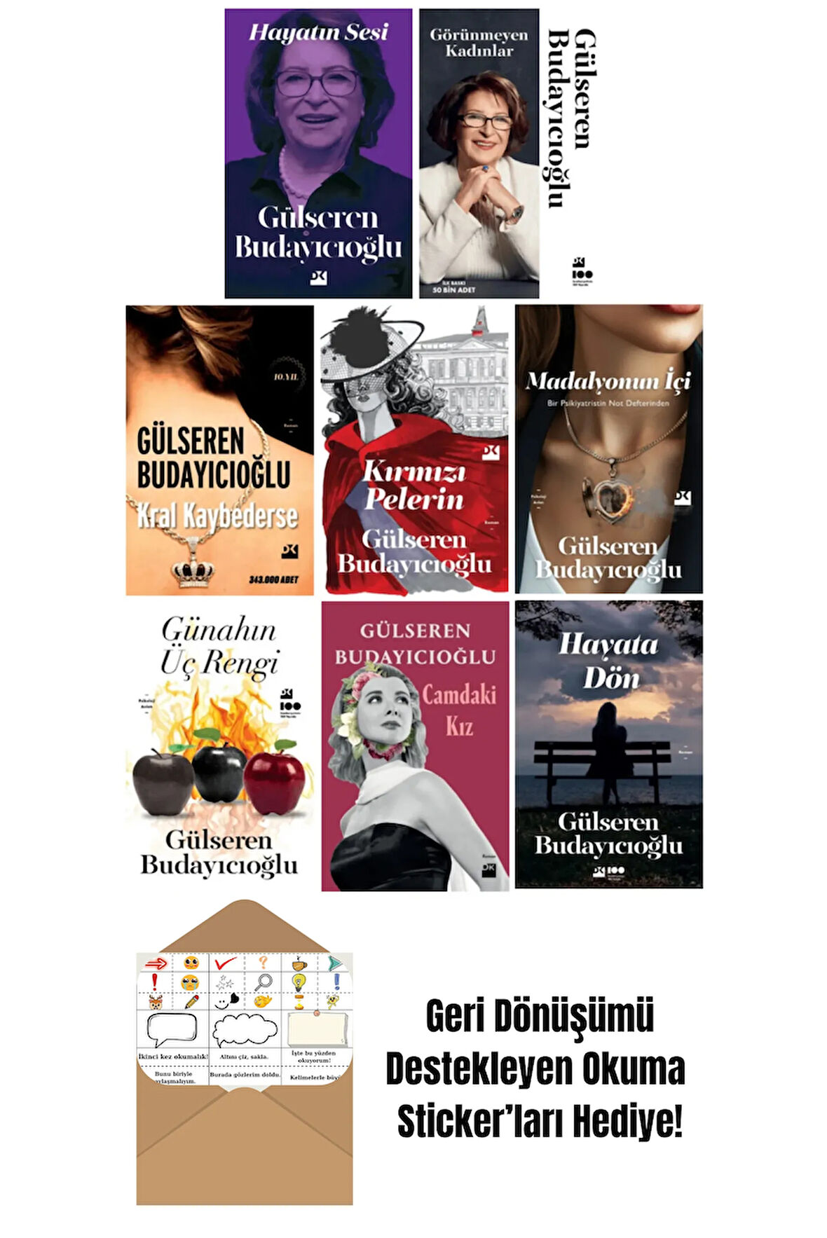 Gülseren Budayıcıoğlu 8 Kitap Set + Okuma Sticker'ları