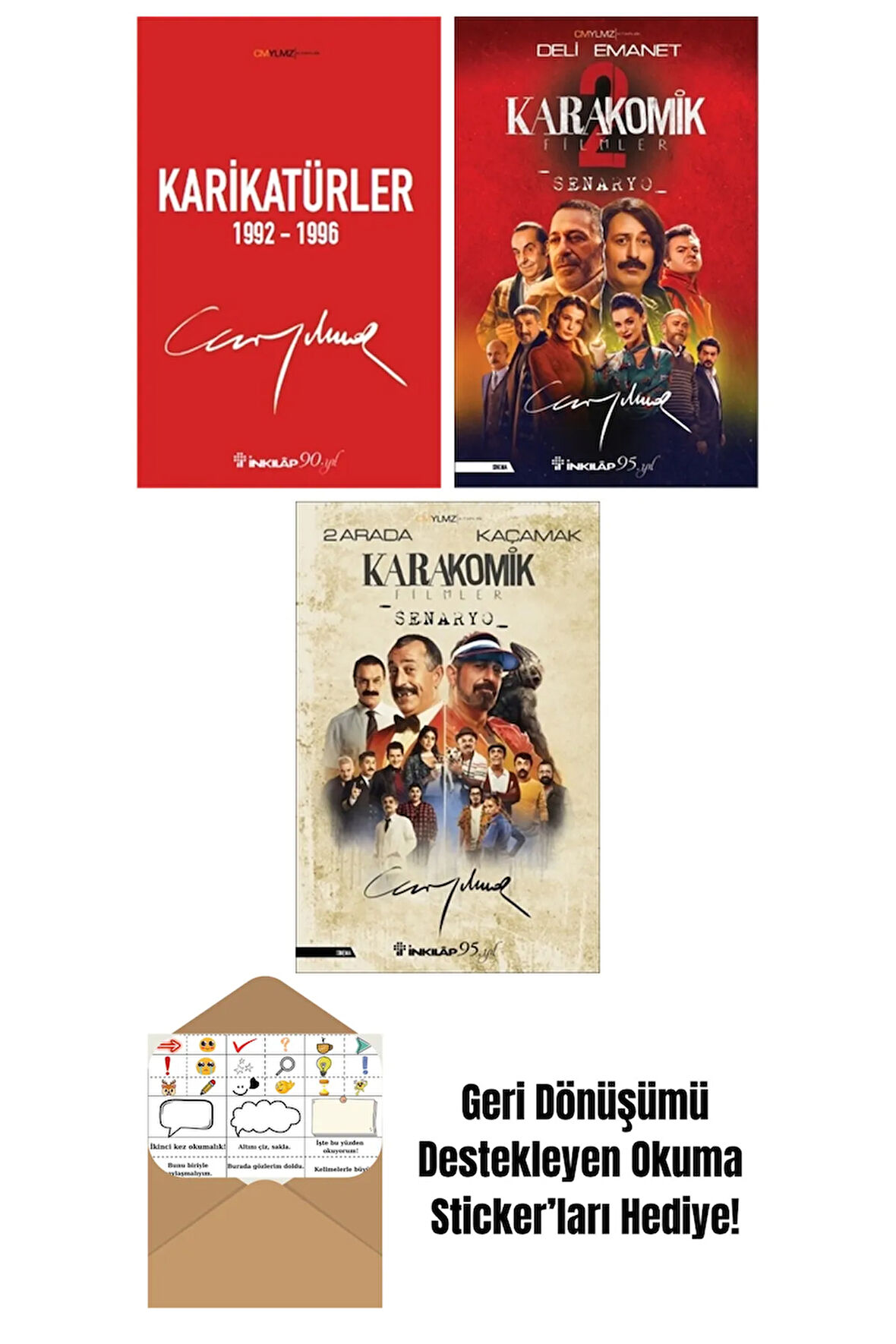 Cem Yılmaz Budan 3 Kitap Seti + Okuma Sticker'ları