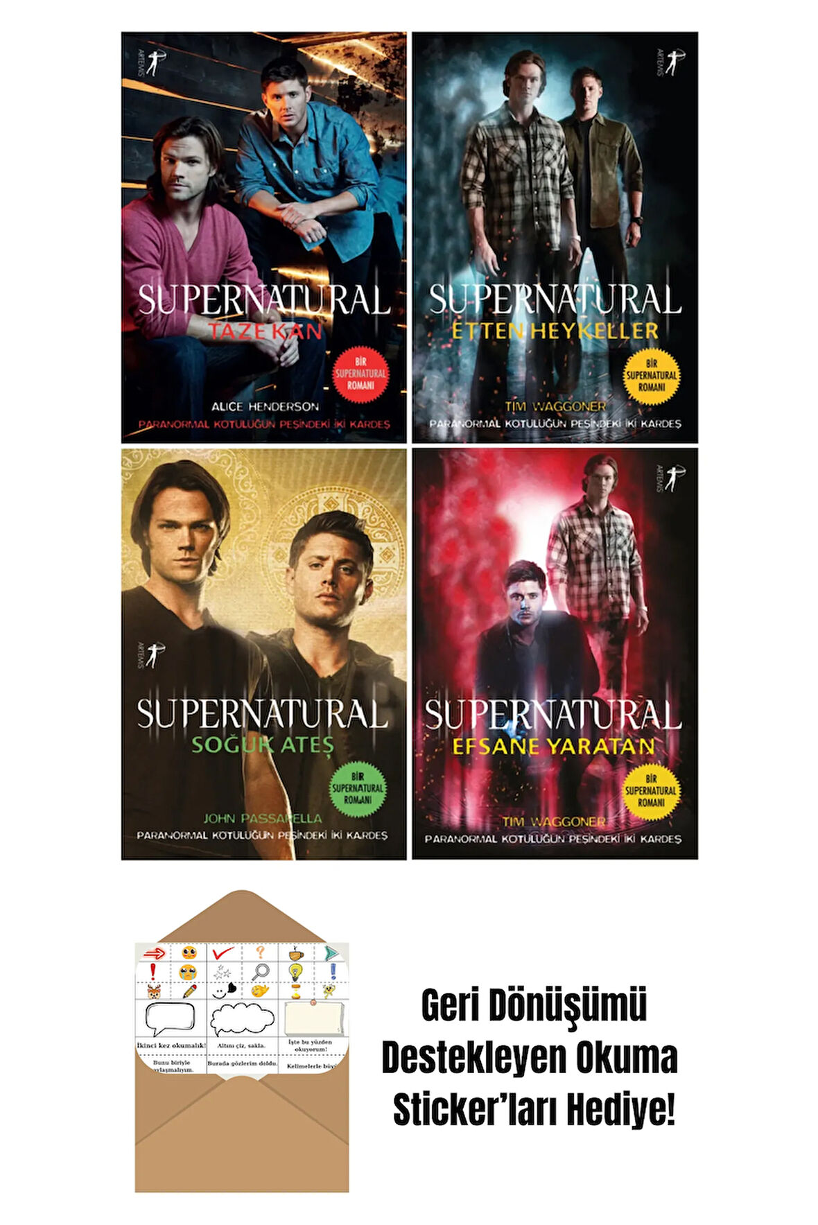 Supernatural 4 Kitap Set-3 + Okuma Sticker'ları
