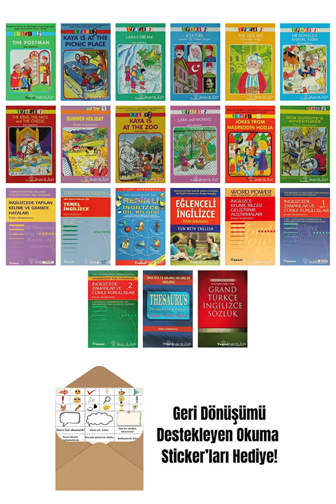 Ertan Ardanancı 21 Kitap Seti + Okuma Sticker'ları