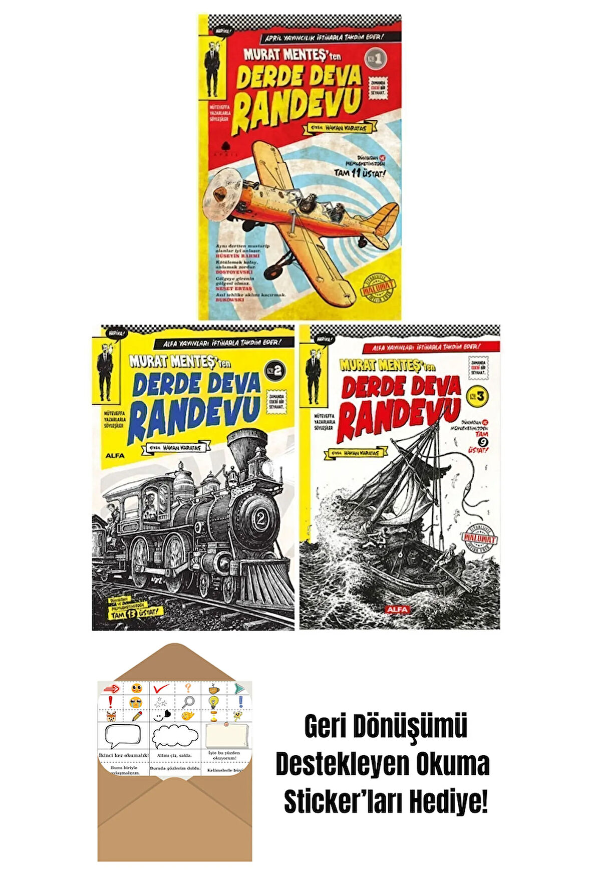 Derde Deva Randevu 3 Kitap Set - Murat Menteş + Okuma Sticker'ları