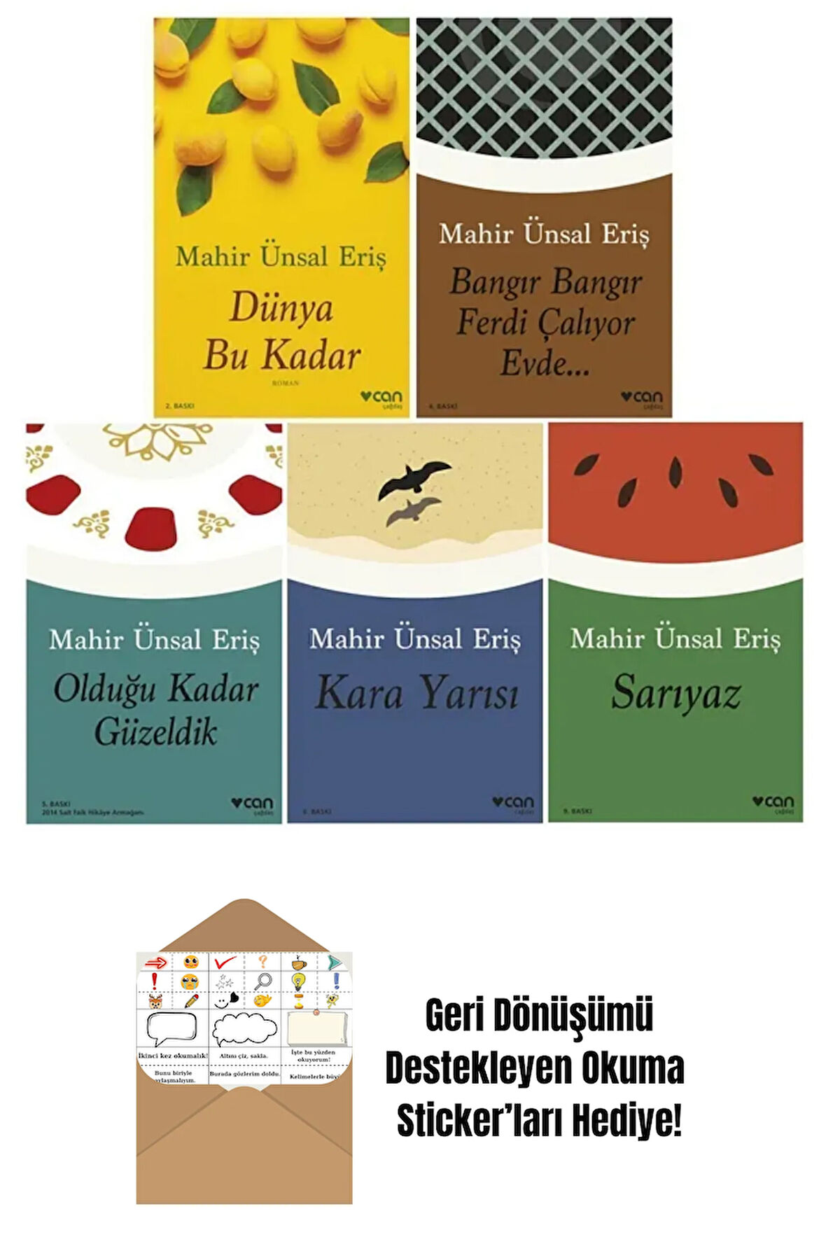 Mahir Ünsal Eriş 5 Kitap Set + Okuma Sticker'ları