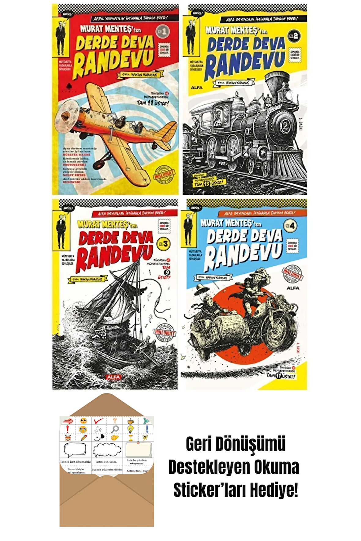 Derde Deva Randevu Serisi 4 Kitap Set Murat Menteş + Okuma Sticker'ları