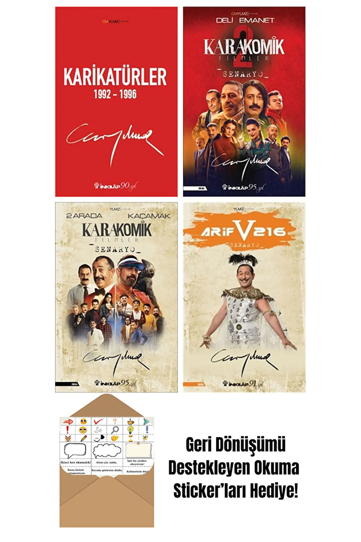 Cem Yılmaz Budan 4 Kitap Seti + Okuma Sticker'ları