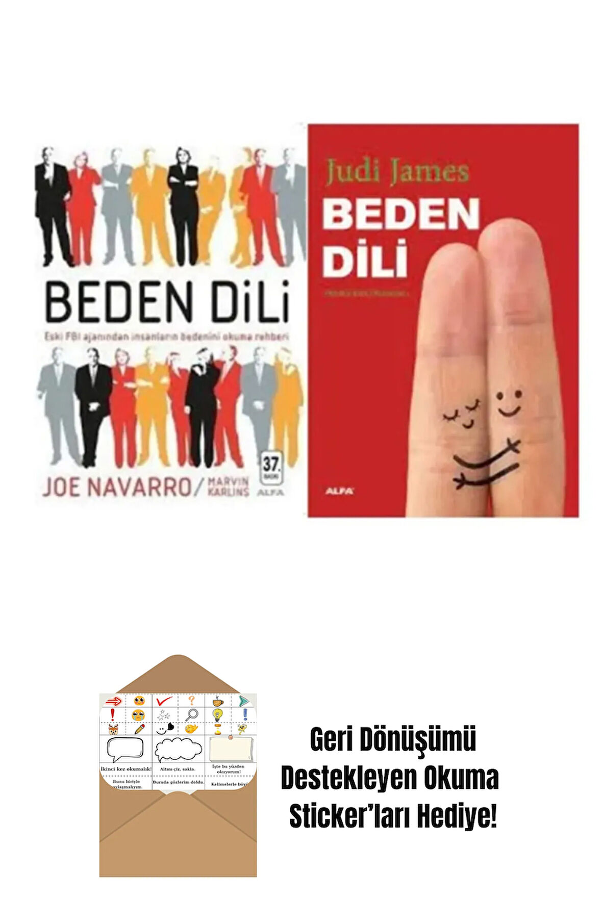 Beden Dili 2 Kitap Set - Joe Navarro + Okuma Sticker'ları
