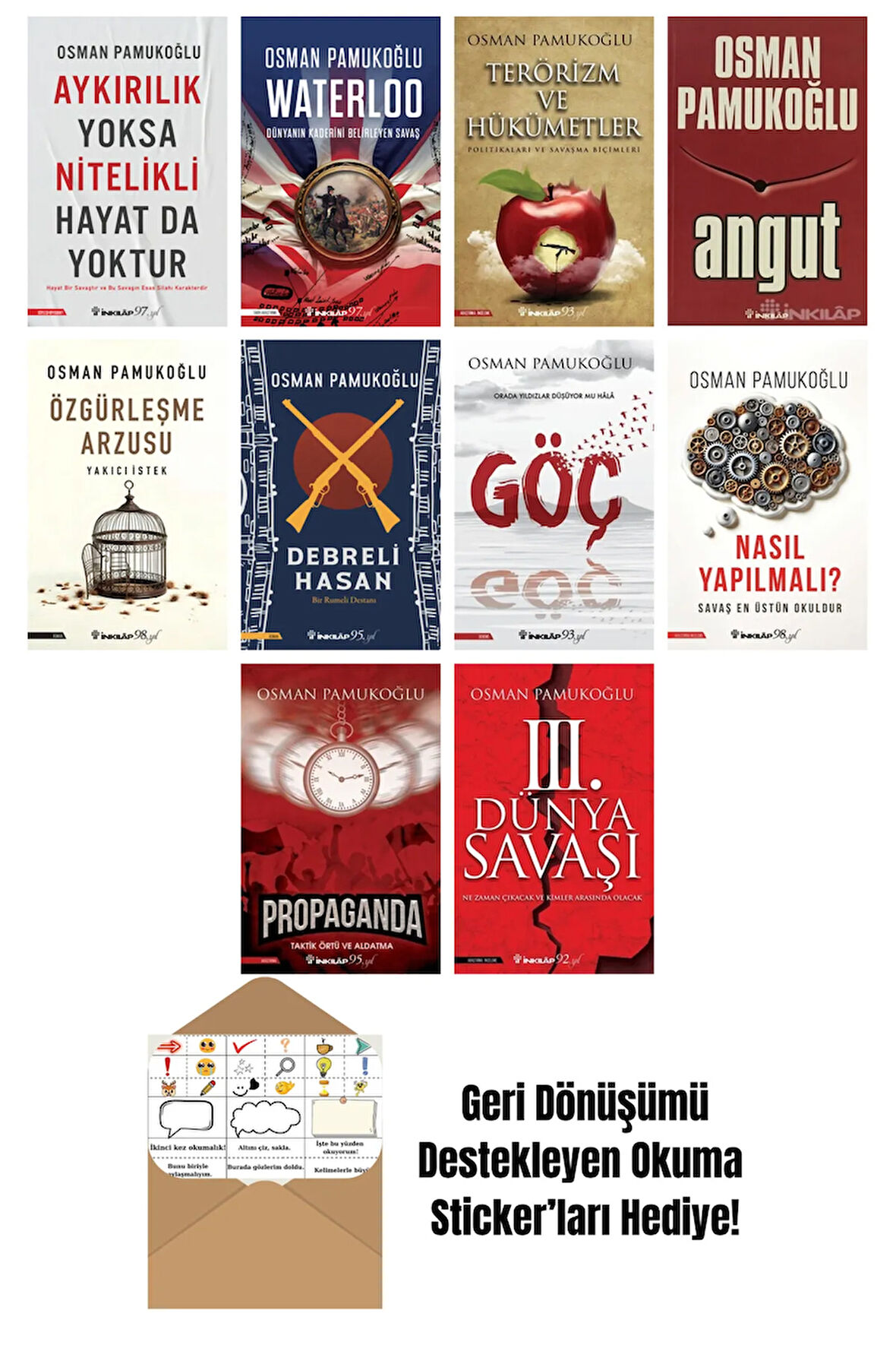 Osman Pamukoğlu 10 Kitap Seti + Okuma Sticker'ları