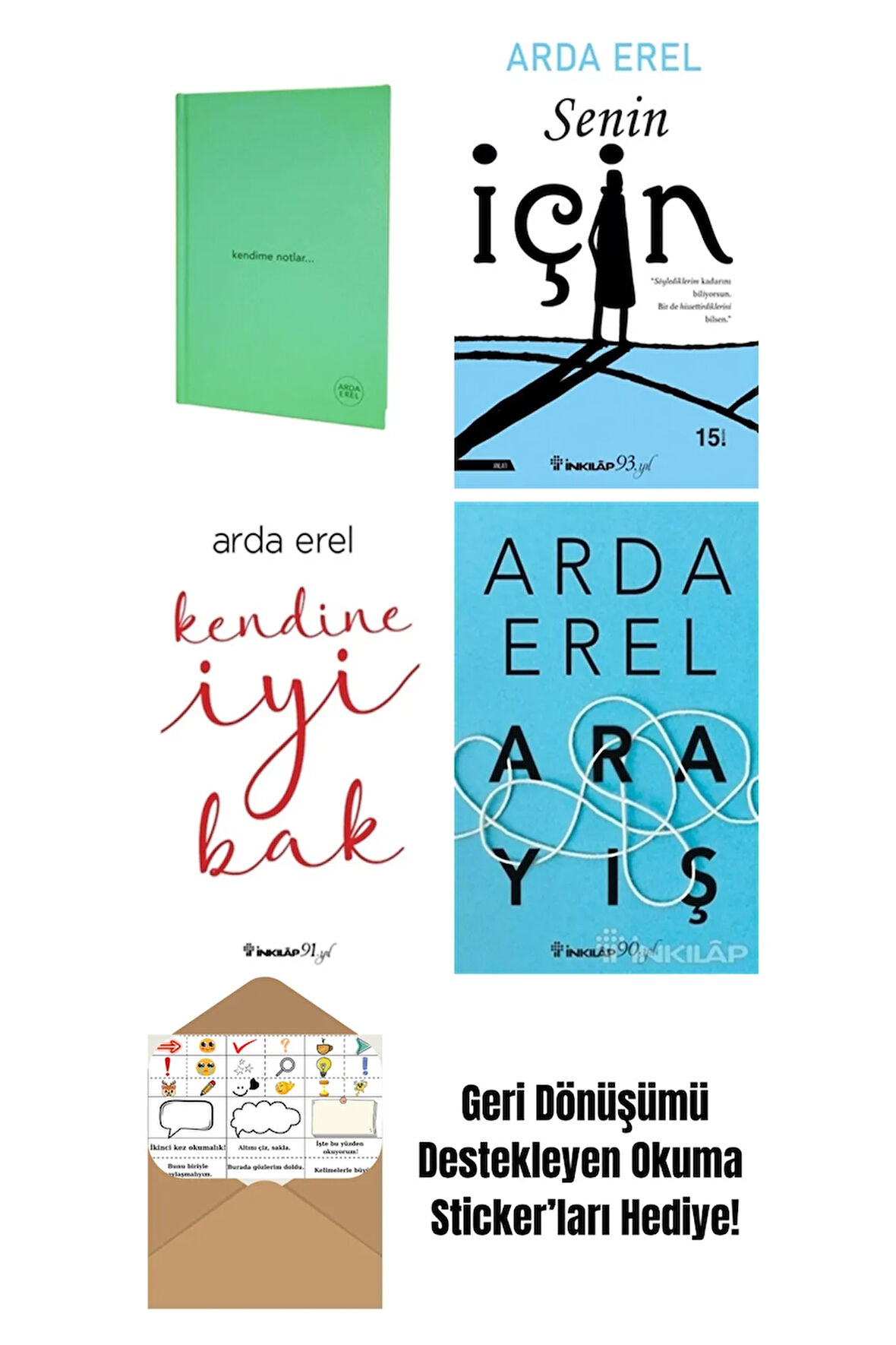 Arda Erel 4 Kitap Seti + Okuma Sticker'ları