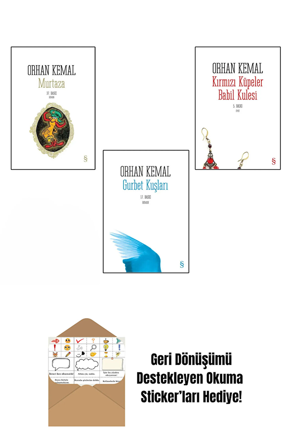 Orhan Kemal 3 Kitap Set + Okuma Sticker'ları