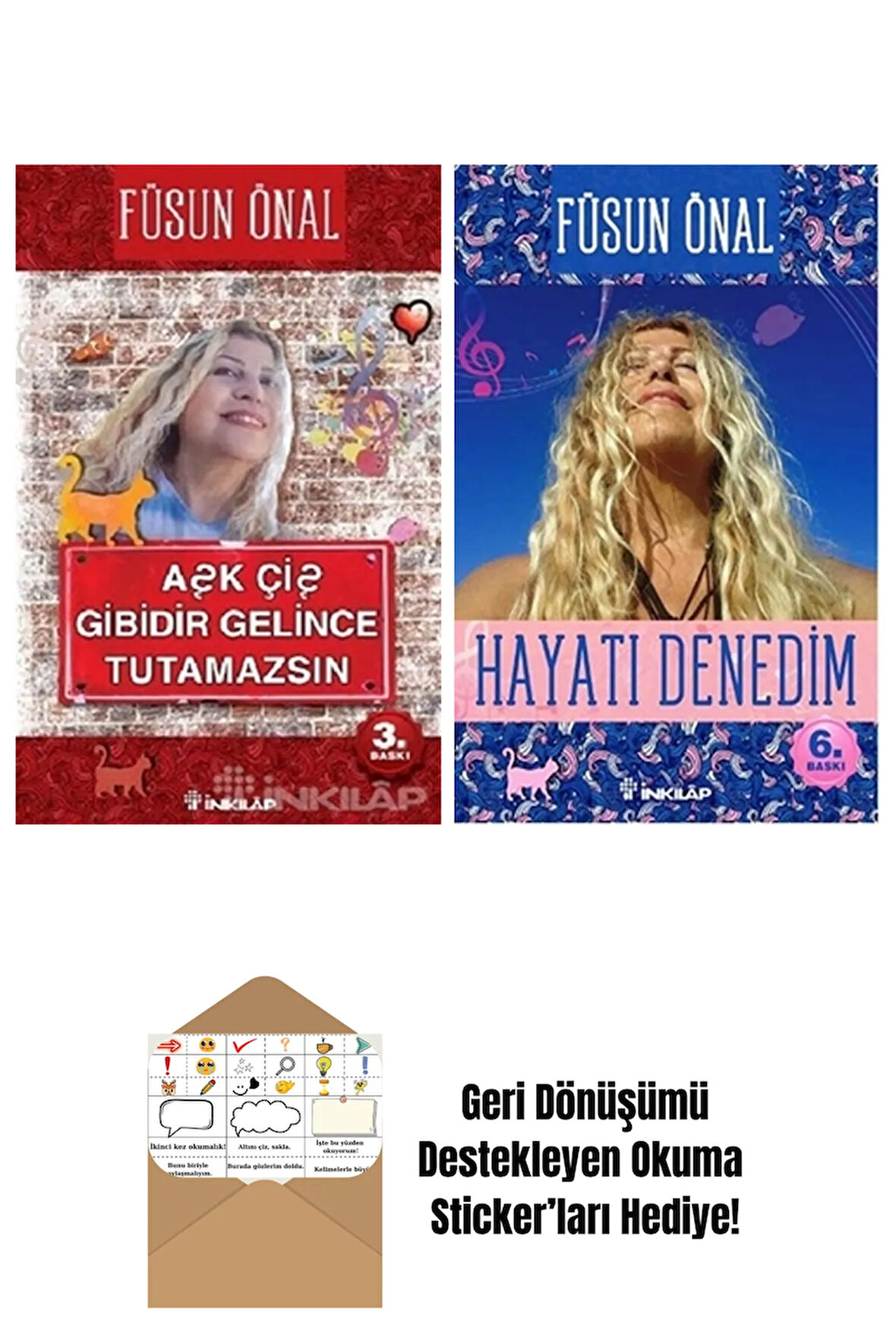 Füsun Önal 2 Kitap Seti + Okuma Sticker'ları