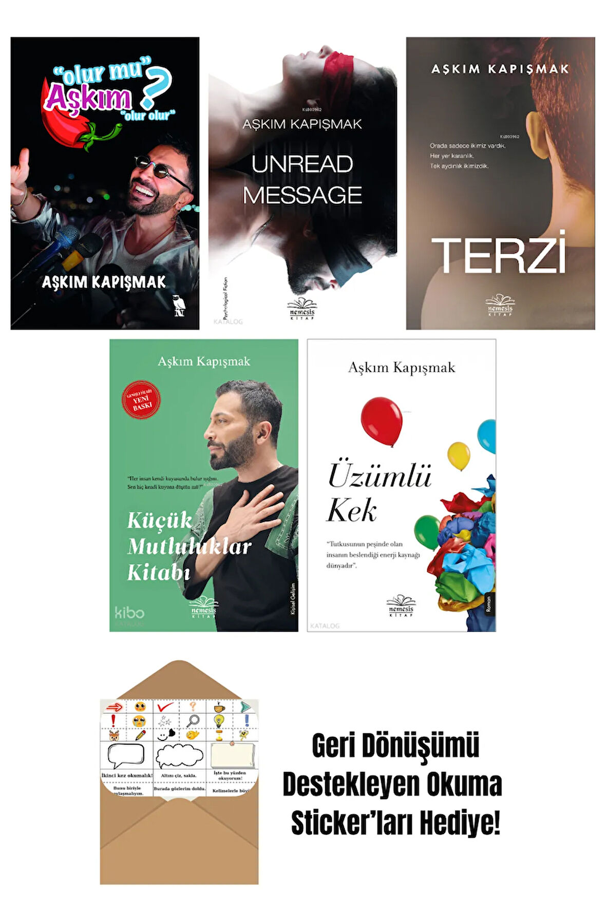 Aşkım Kapışmak 5 Kitap Seti + Okuma Sticker'ları