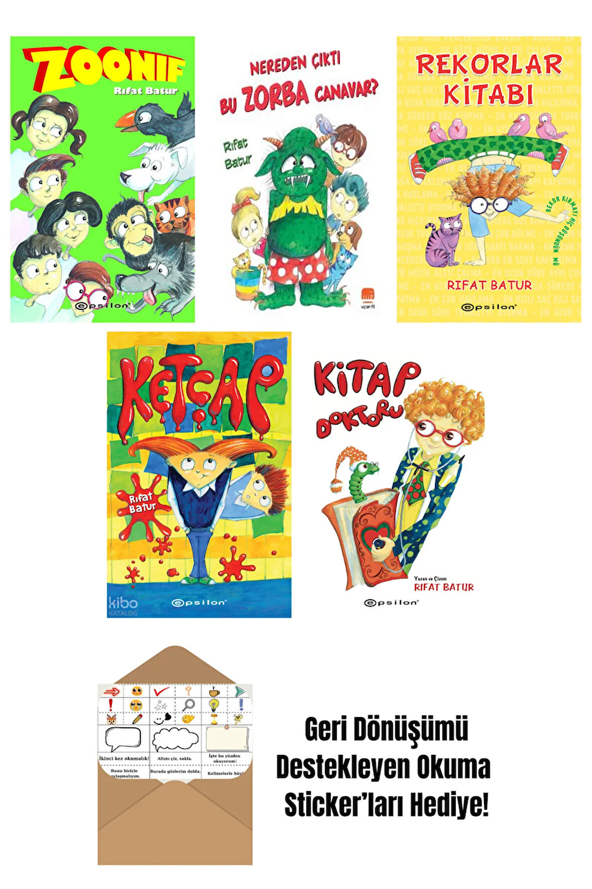 Rıfat Batur 6 Kitap Seti + Okuma Sticker'ları