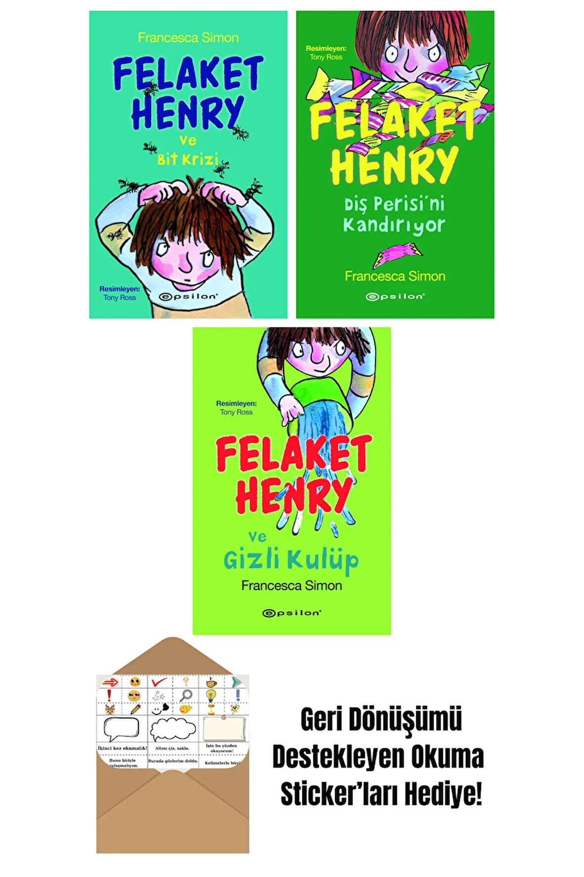 Francesca Simon 3 Kitap Seti + Okuma Sticker'ları