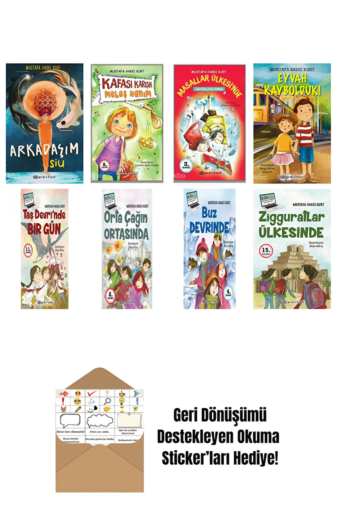 Mustafa Hakkı Kurt 8 Kitap Seti + Okuma Sticker'ları