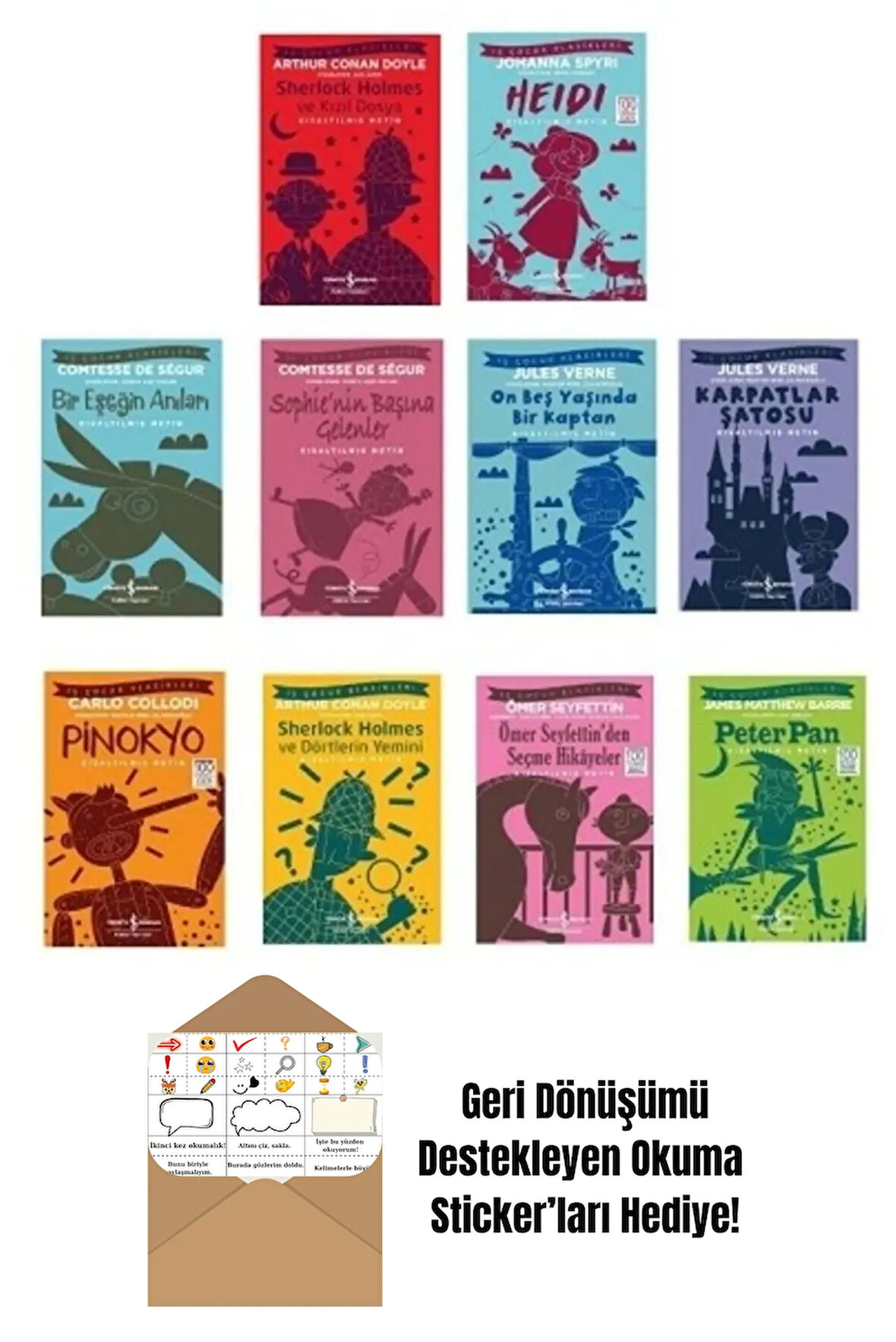 Çocuk Klasikleri 10 Kitap Set + Okuma Sticker'ları