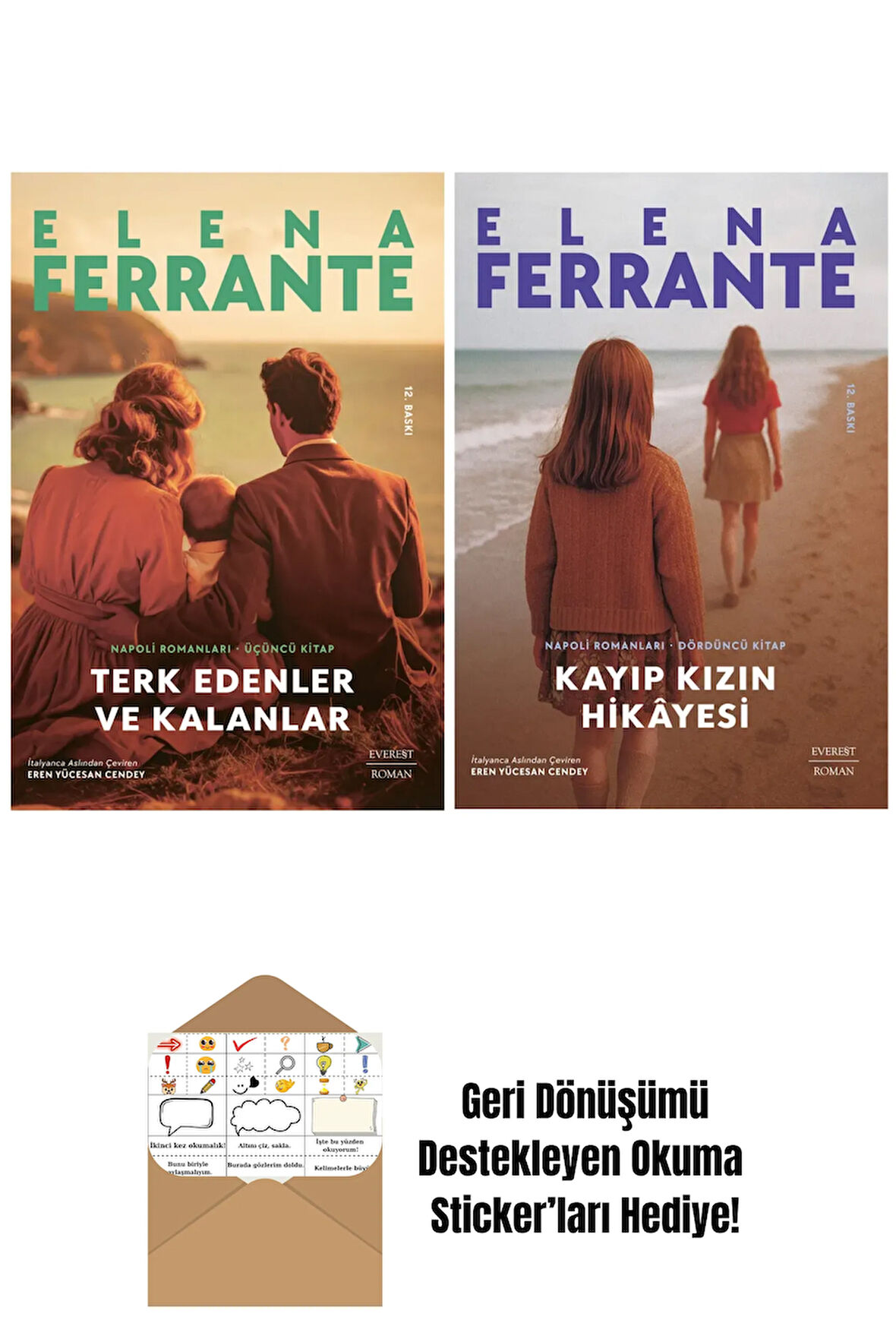 Napoli Romanları 3-4. Kitaplar Set + Okuma Sticker'ları