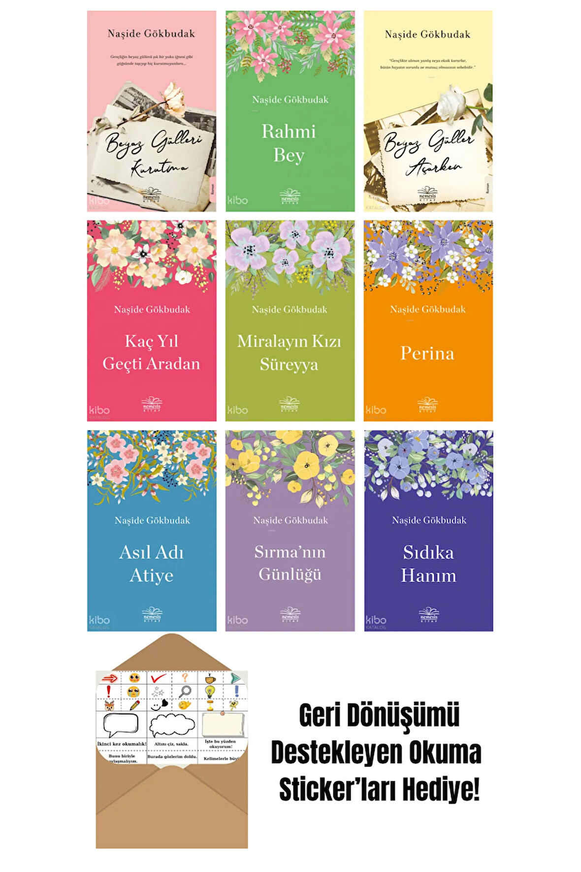 Naşide Gökbudak 9 Kitap Seti + Okuma Sticker'ları