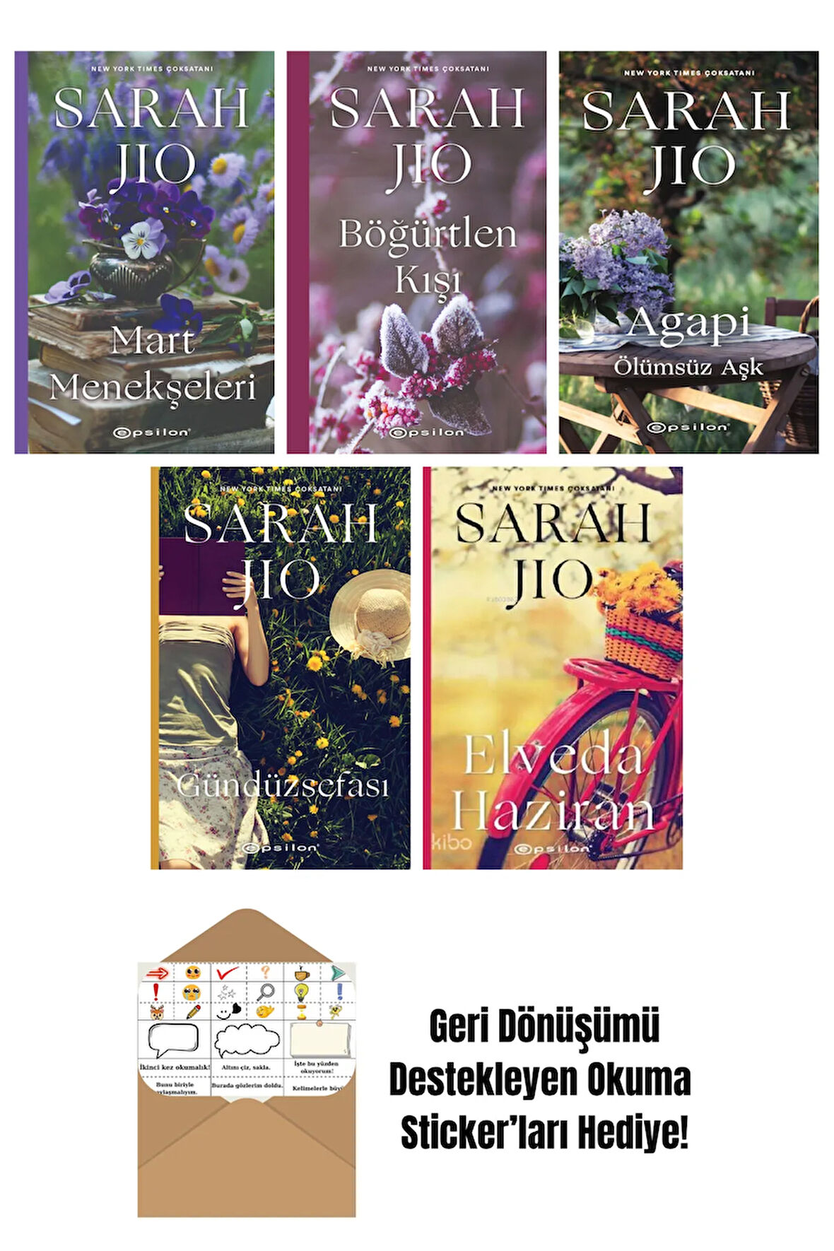 Sarah Jio 5 Kitap Seti + Okuma Sticker'ları