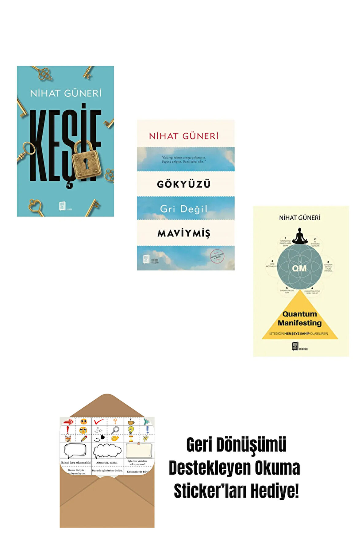 Nihat Güneri 3 Kitap Set + Okuma Sticker'ları