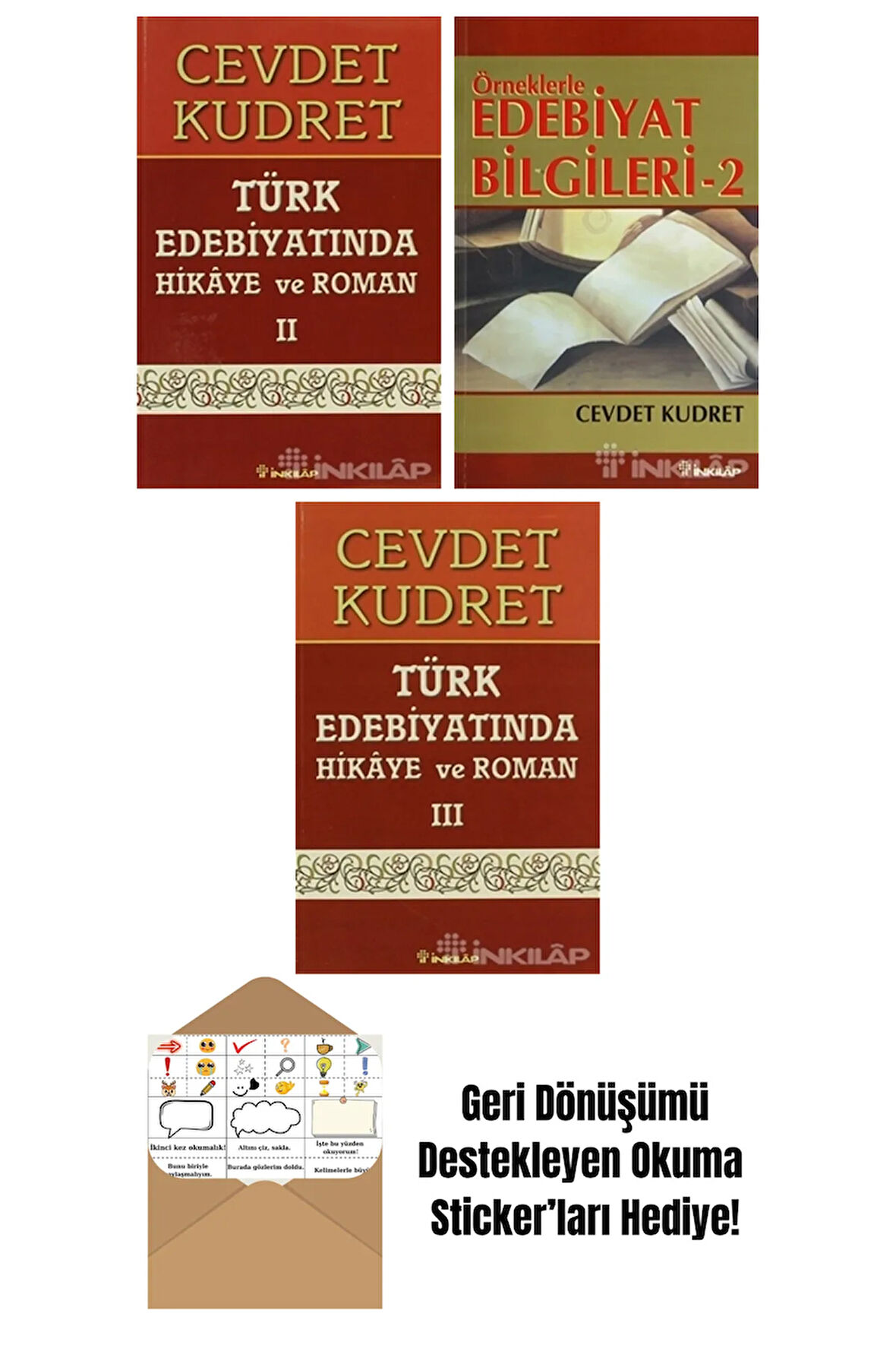 Cevdet Kudret 3 Kitap Seti + Okuma Sticker'ları