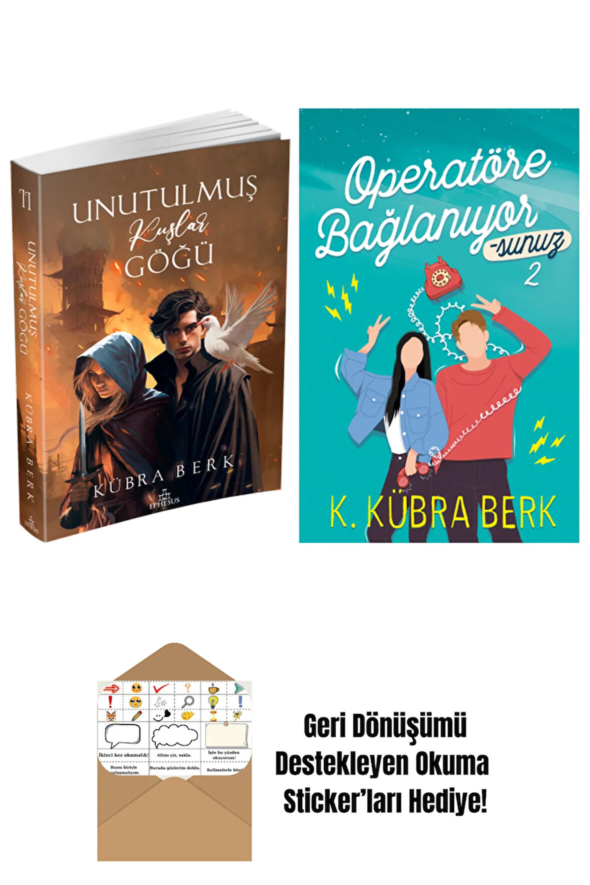 K. Kübra Berk 2 Kitap Seti + Okuma Sticker'ları