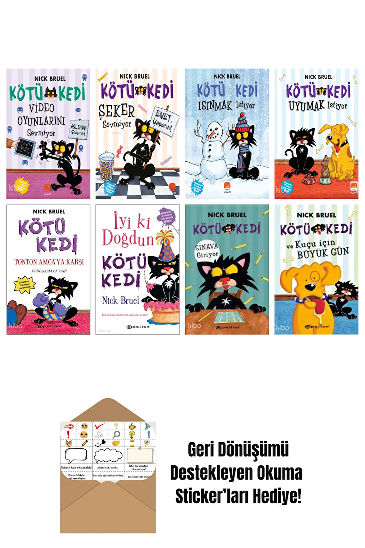 Nick Bruel 8 Kitap Seti + Okuma Sticker'ları