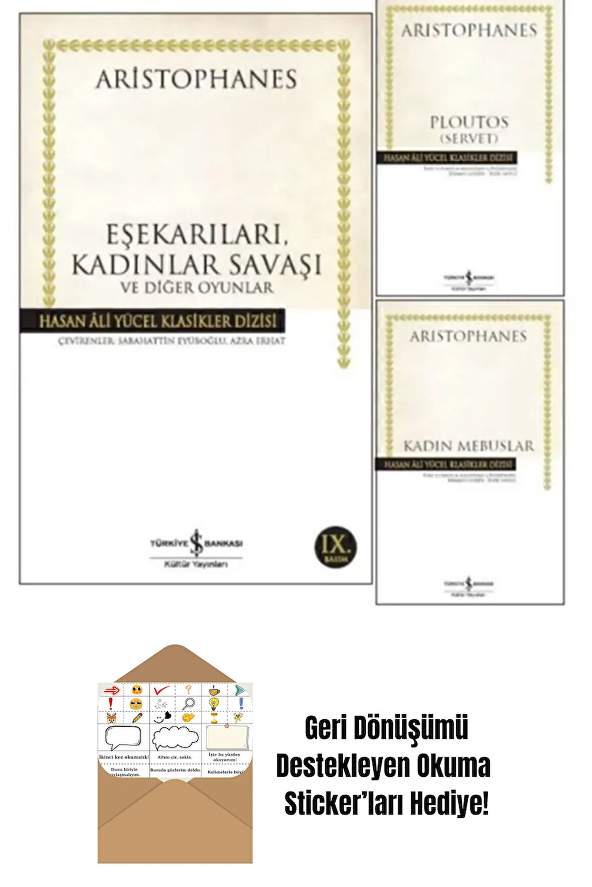 Aristophanes 3 Kitap Set + Okuma Sticker'ları