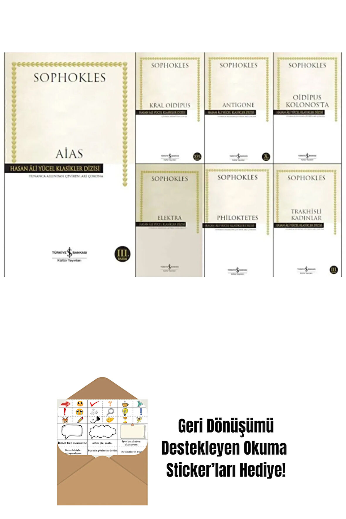 Sophokles 7 Kitap Set + Okuma Sticker'ları