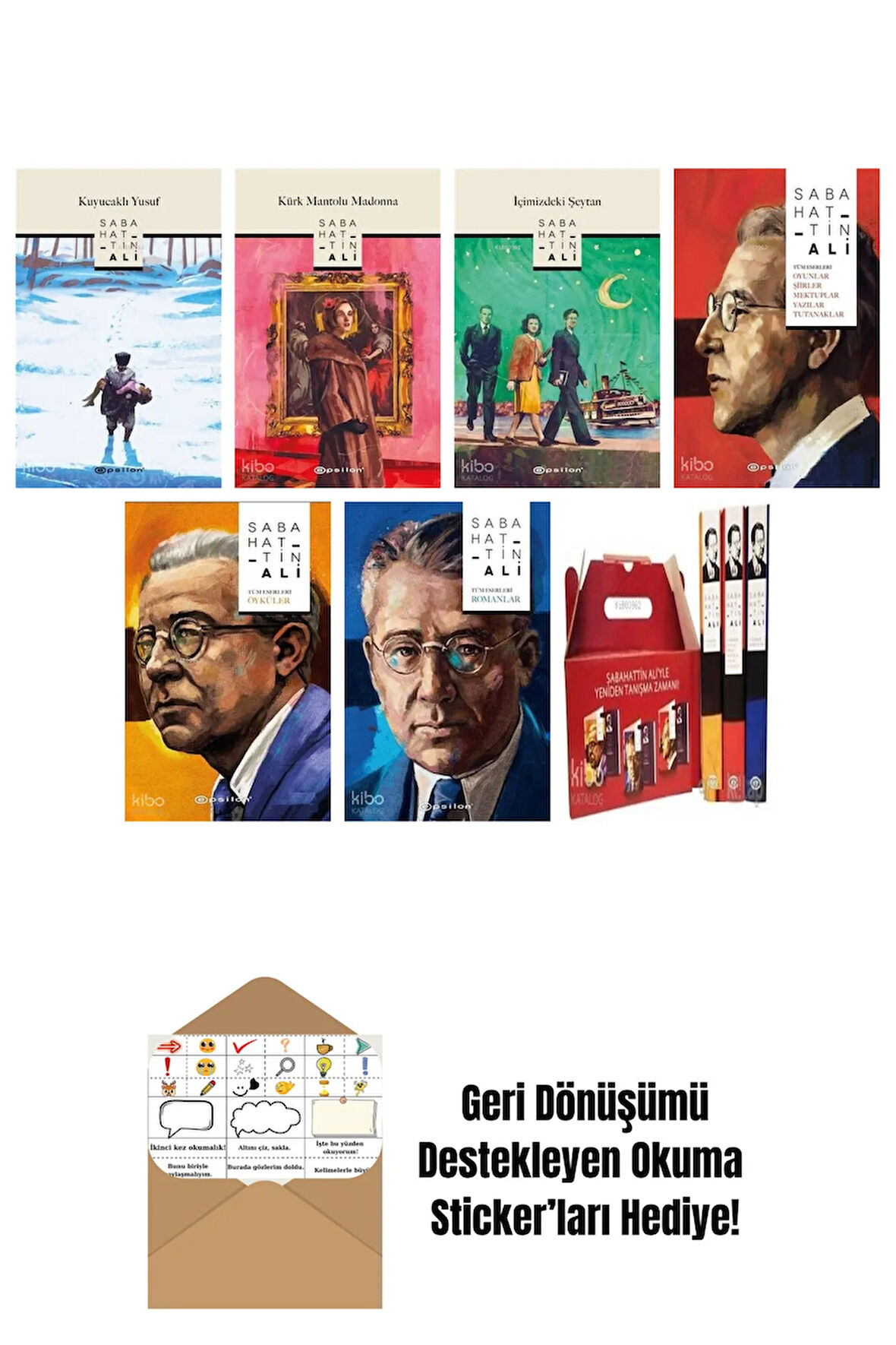 Sabahattin Ali 7 Kitap Seti + Okuma Sticker'ları