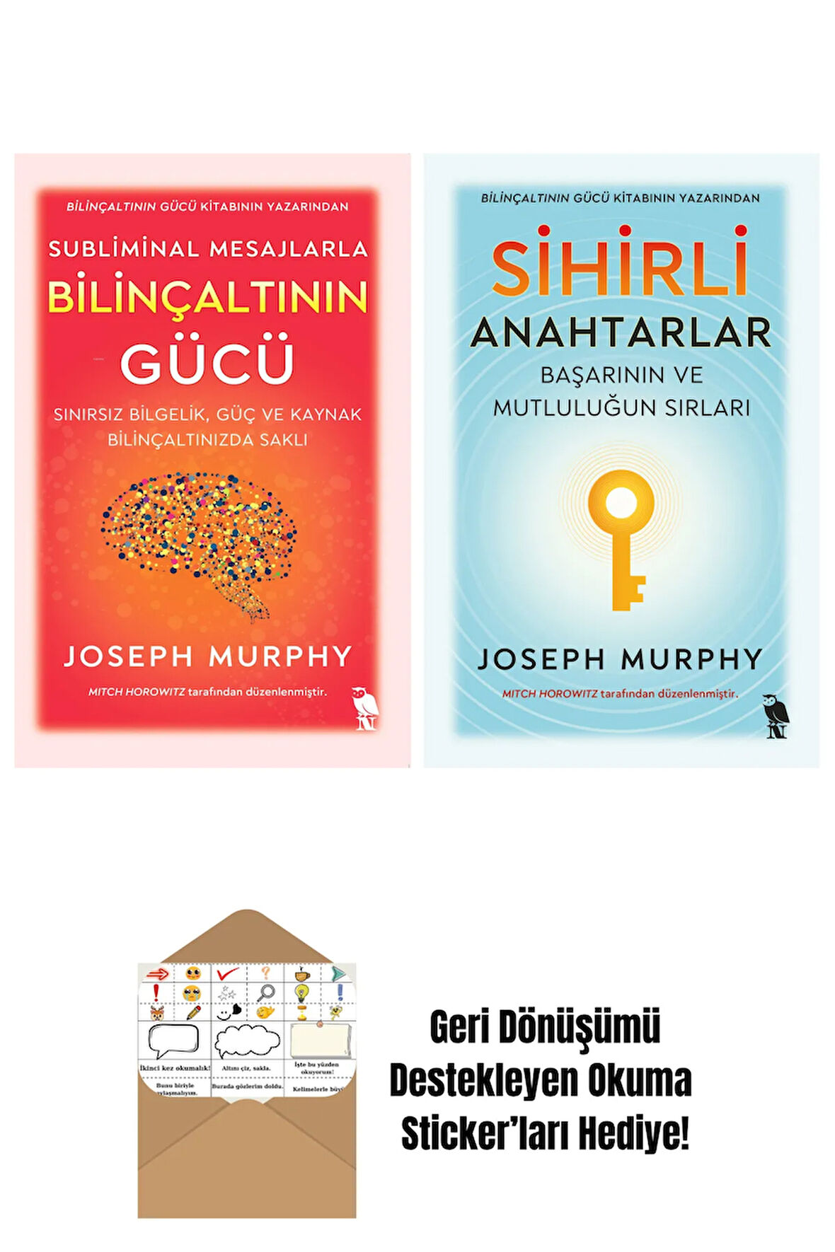 Joseph Murphy 2 Kitap Seti + Okuma Sticker'ları
