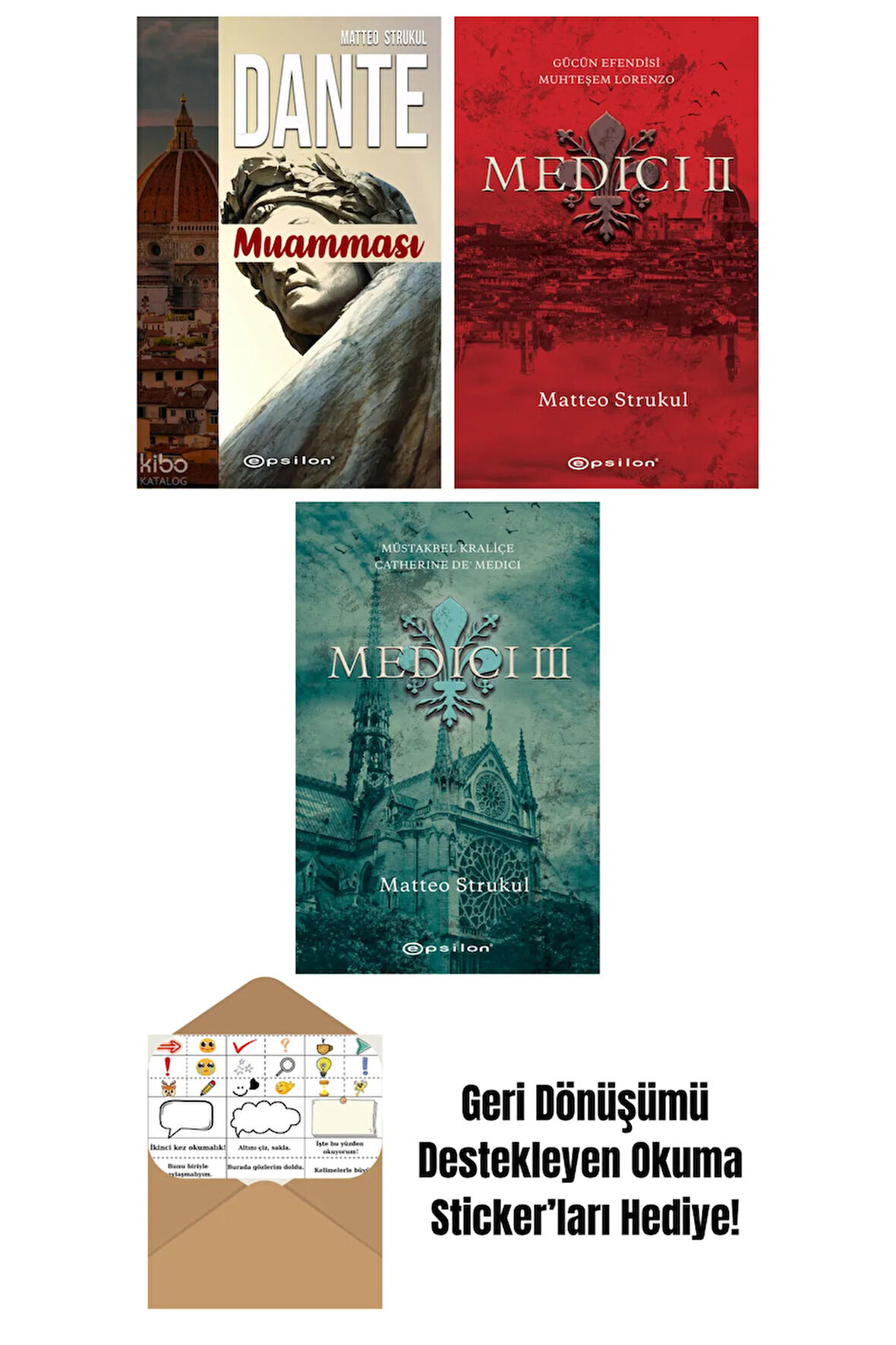 Matteo Strukul 3 Kitap Seti + Okuma Sticker'ları